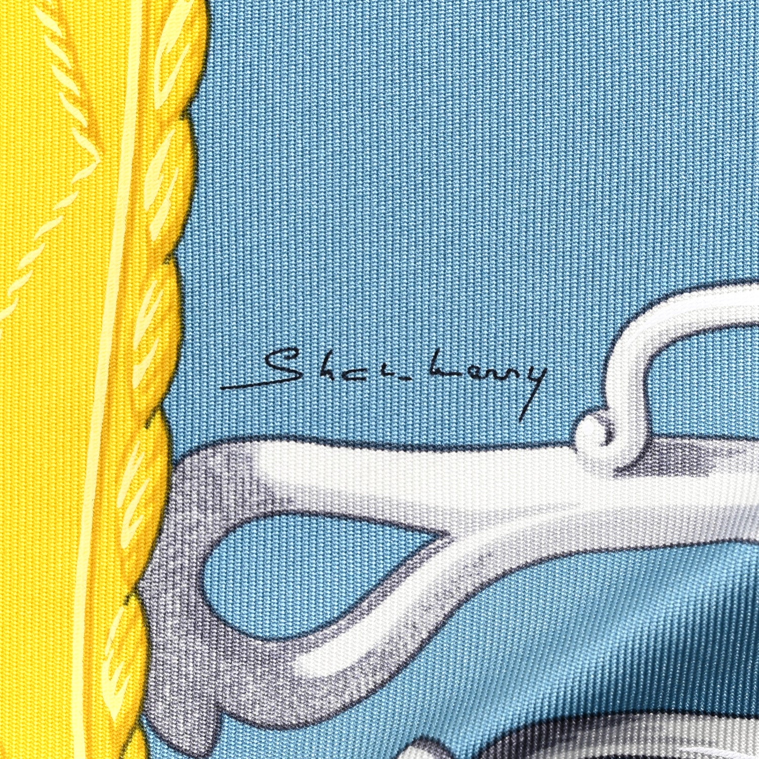 Hermes Silk Lift Profile Scarf 90 Marine Bleu Glacier 5 of 6