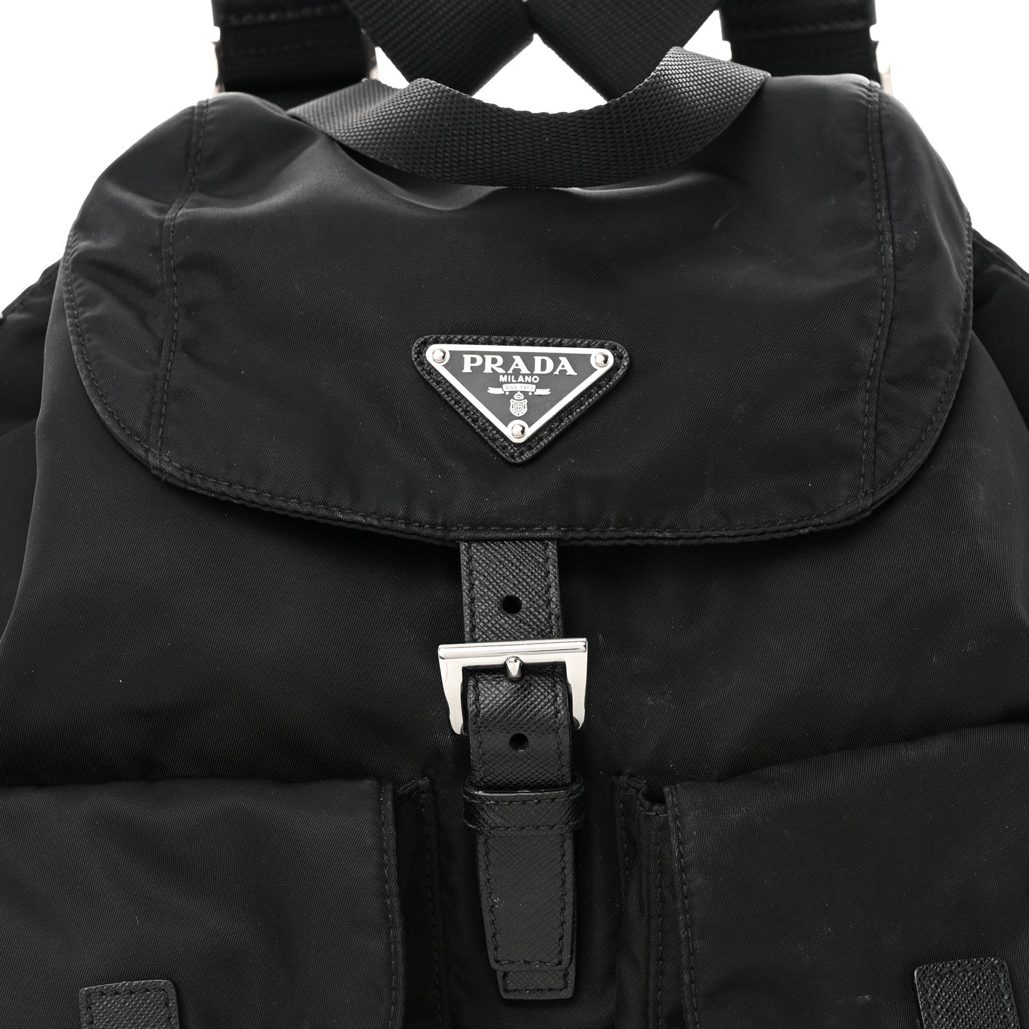 Prada Re-Nylon Saffiano Medium Backpack Black 9 of 15