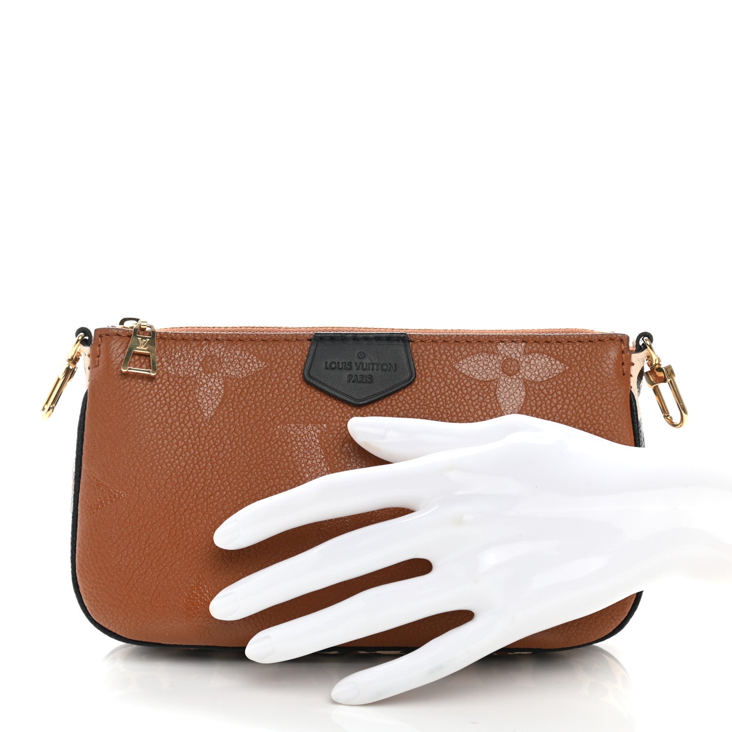 Louis Vuitton Empreinte Monogram Giant Wild At Heart Multi Pochette Accessories Mini Pochette Caramel 2 of 7