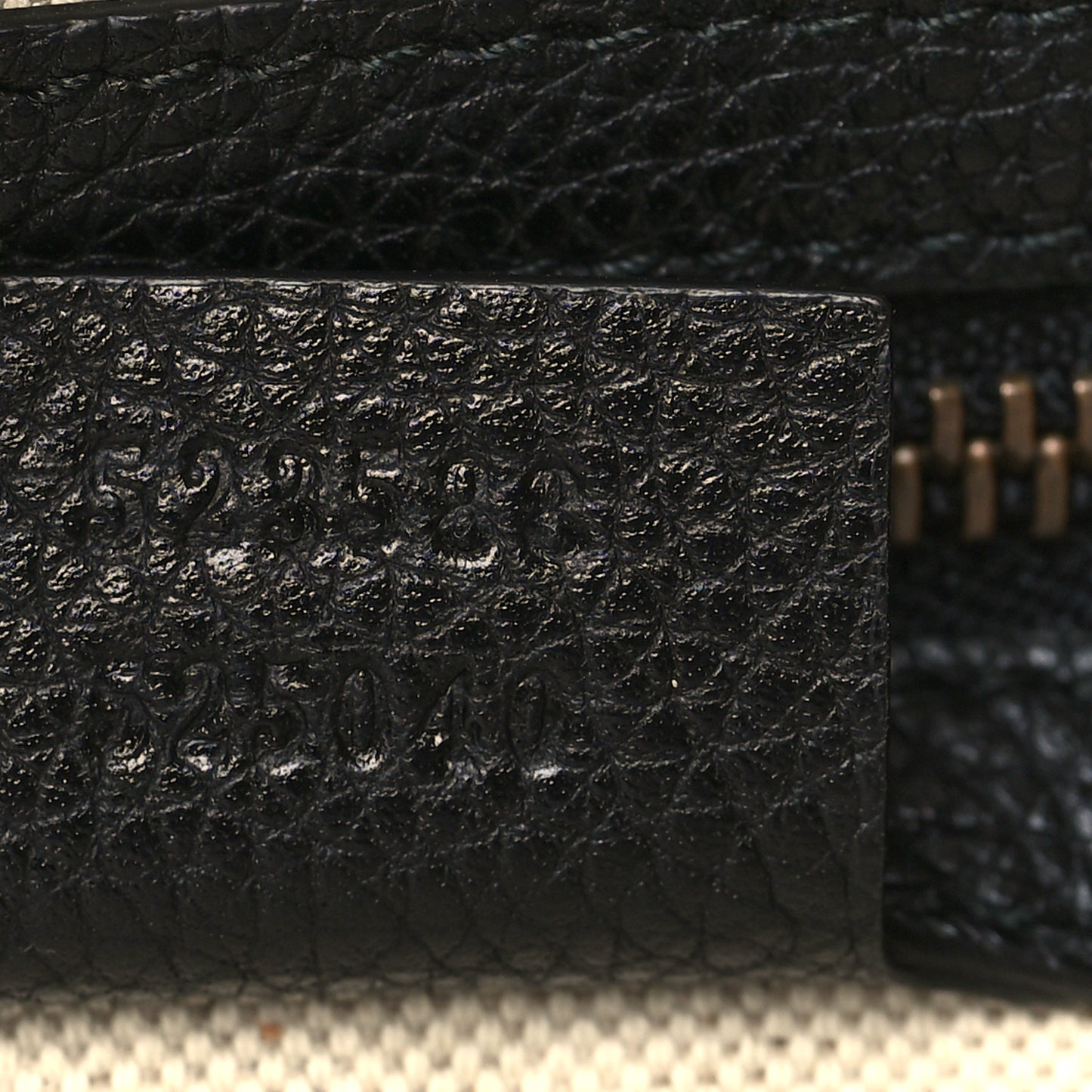 Grained Calfskin Logo Half Moon Hobo Black