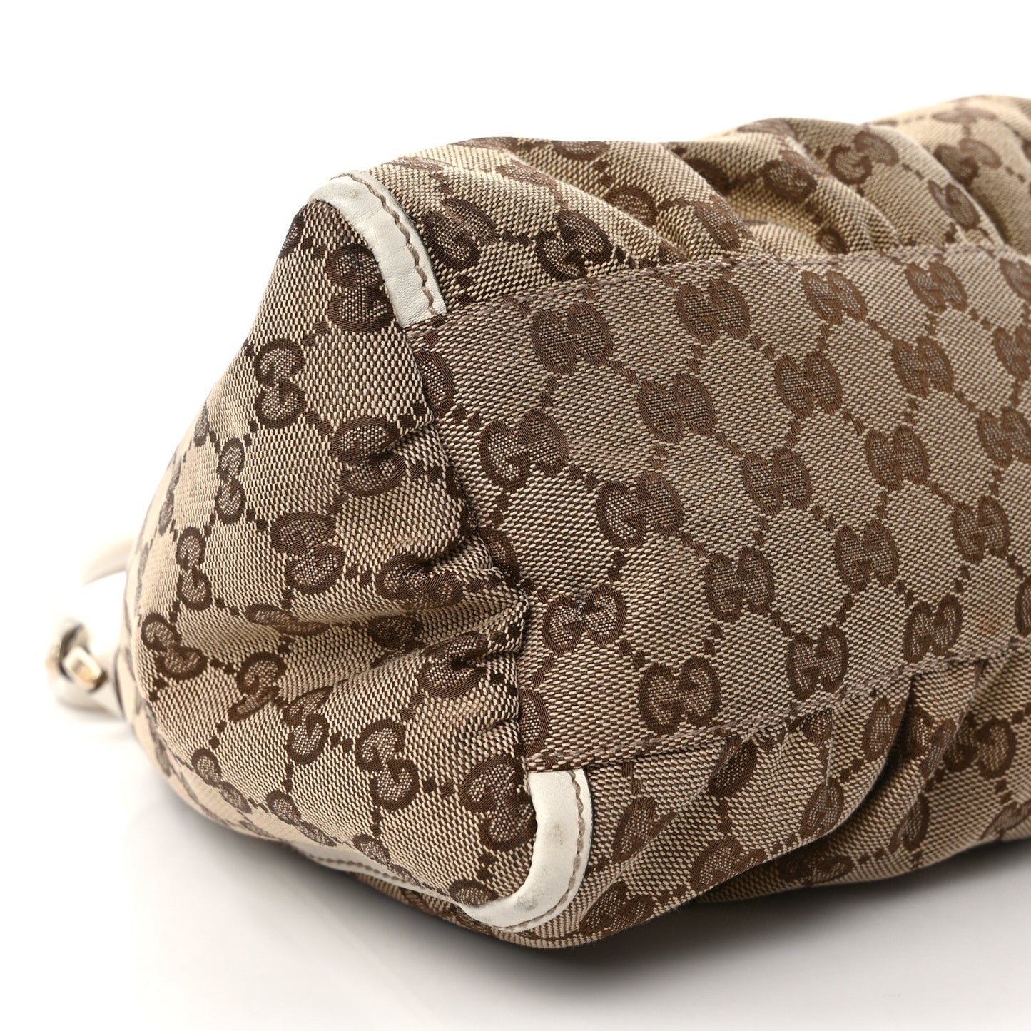 Monogram Medium D Gold Ring Hobo White