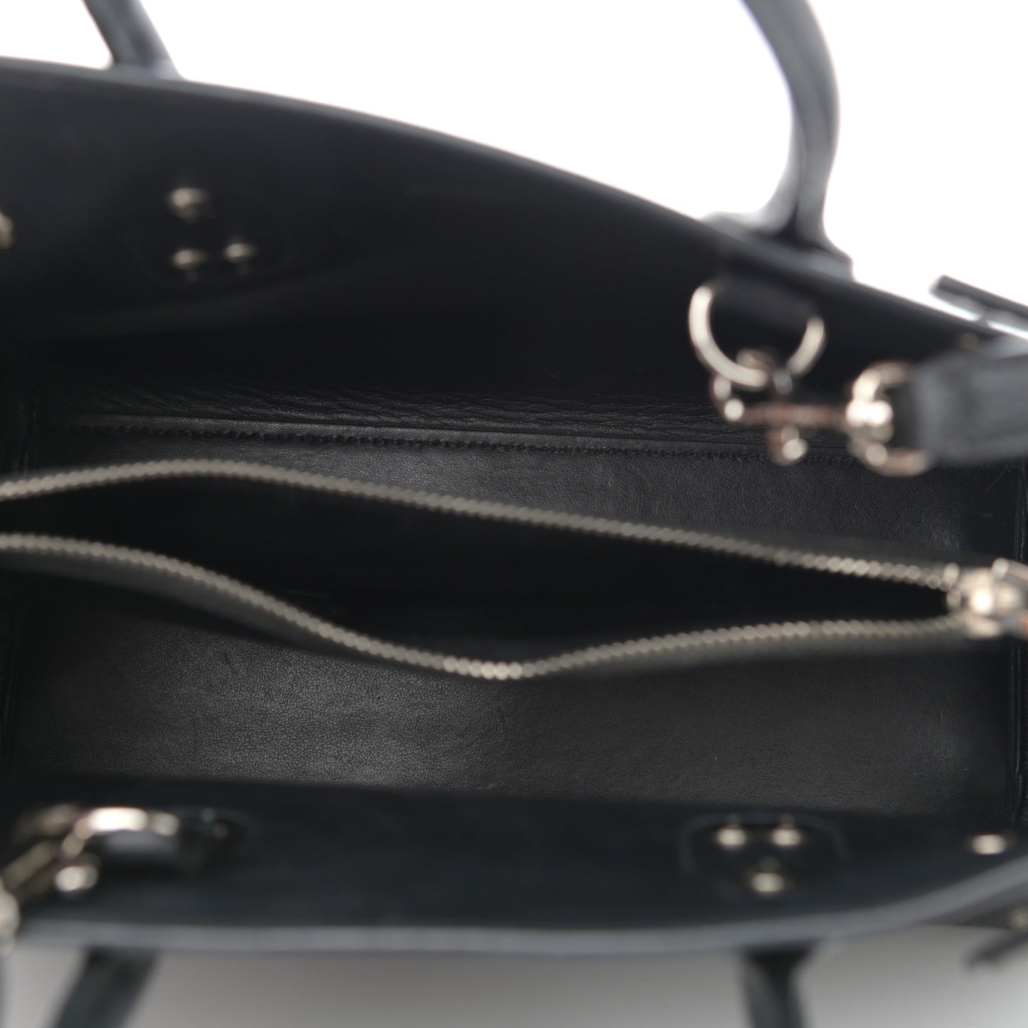 Grained Calfskin Baby Sac De Jour Black