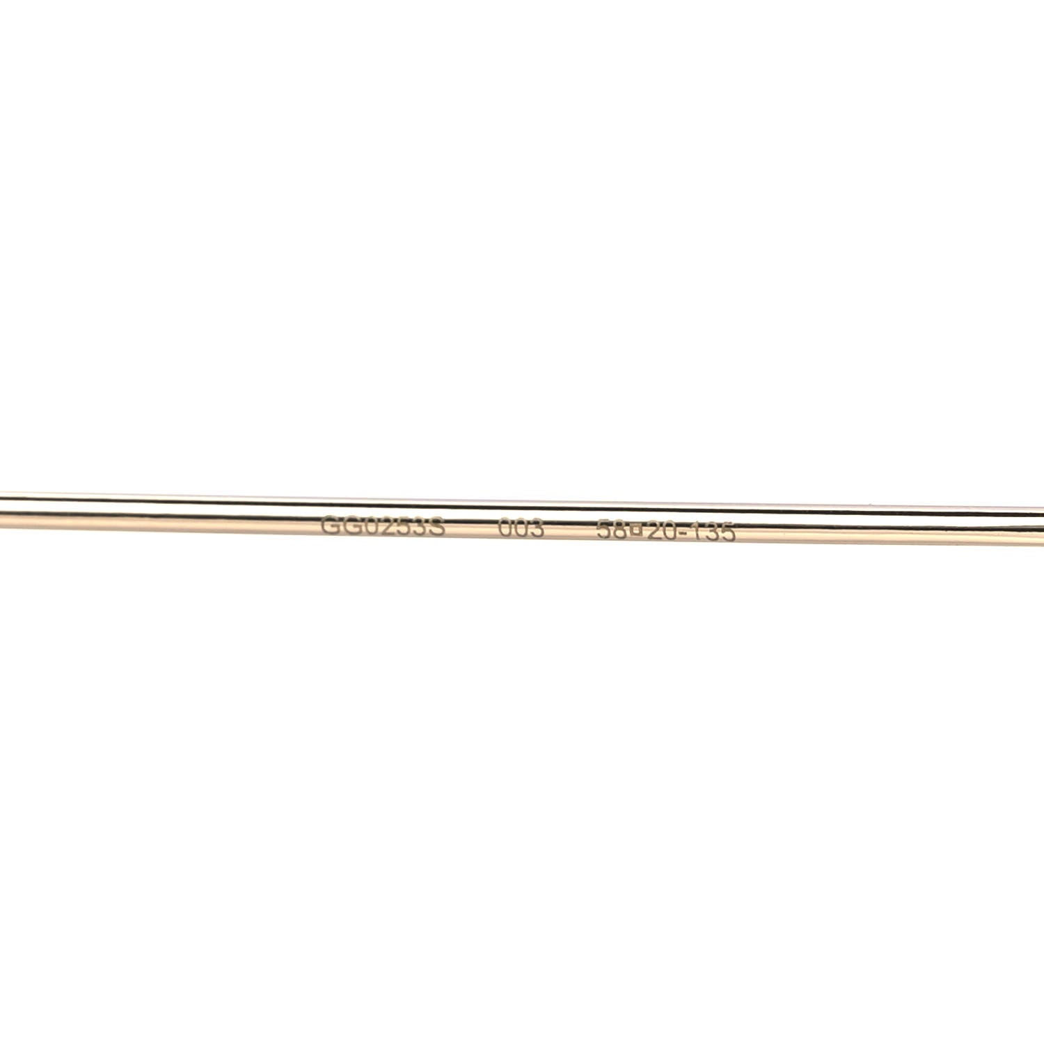 Gucci Round Pearl Tip Sunglasses GG0253S Gold 5 of 8