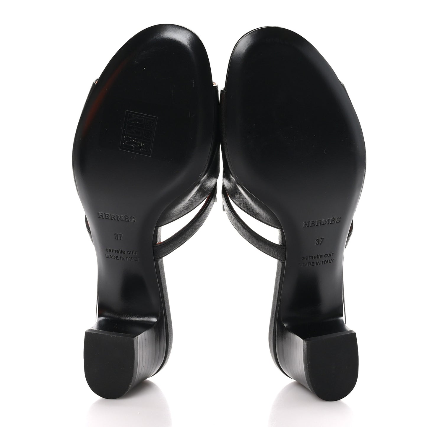 Goatskin Candy Sandals 37 Black