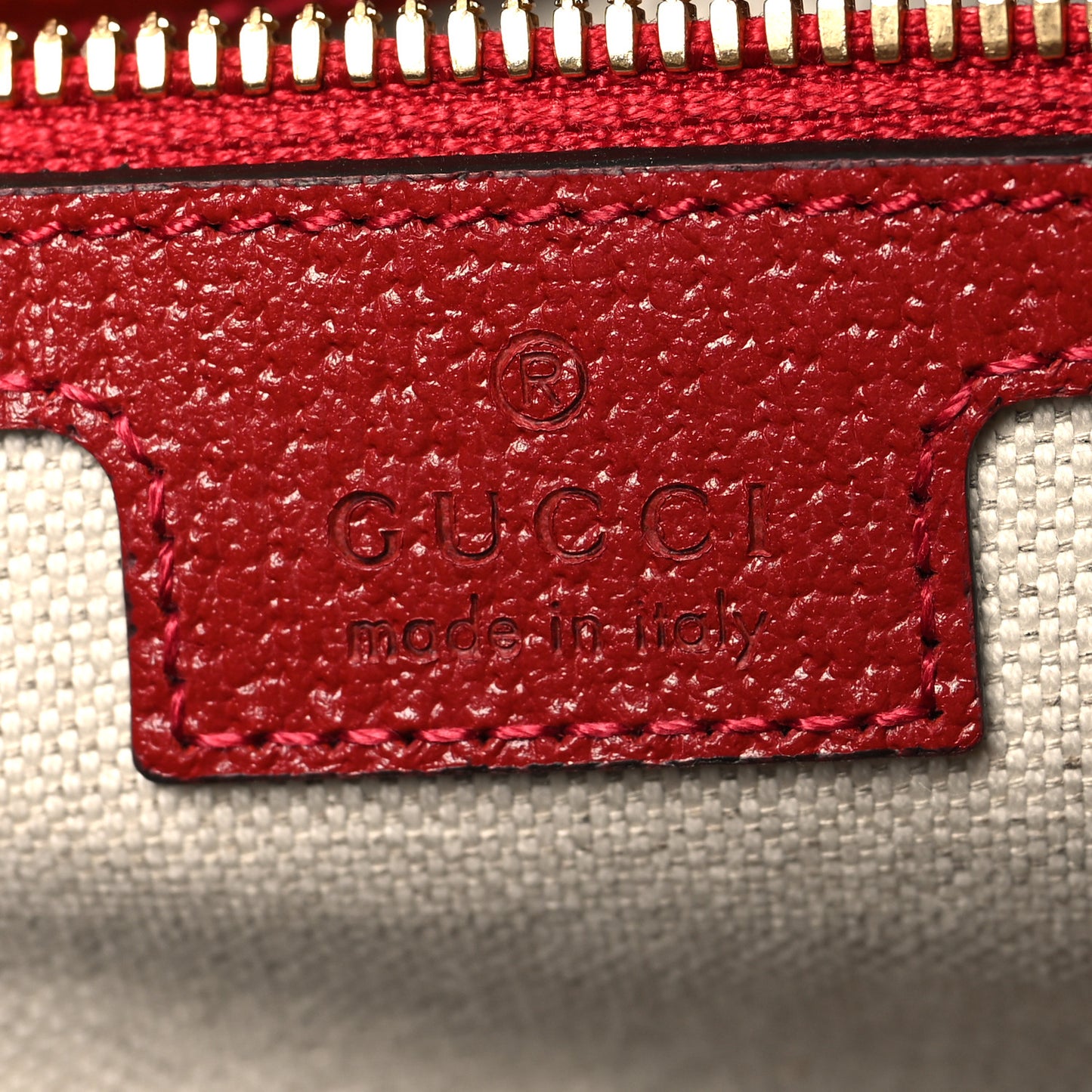 Textured Dollar Calfskin Web Large Duffle Bag Red