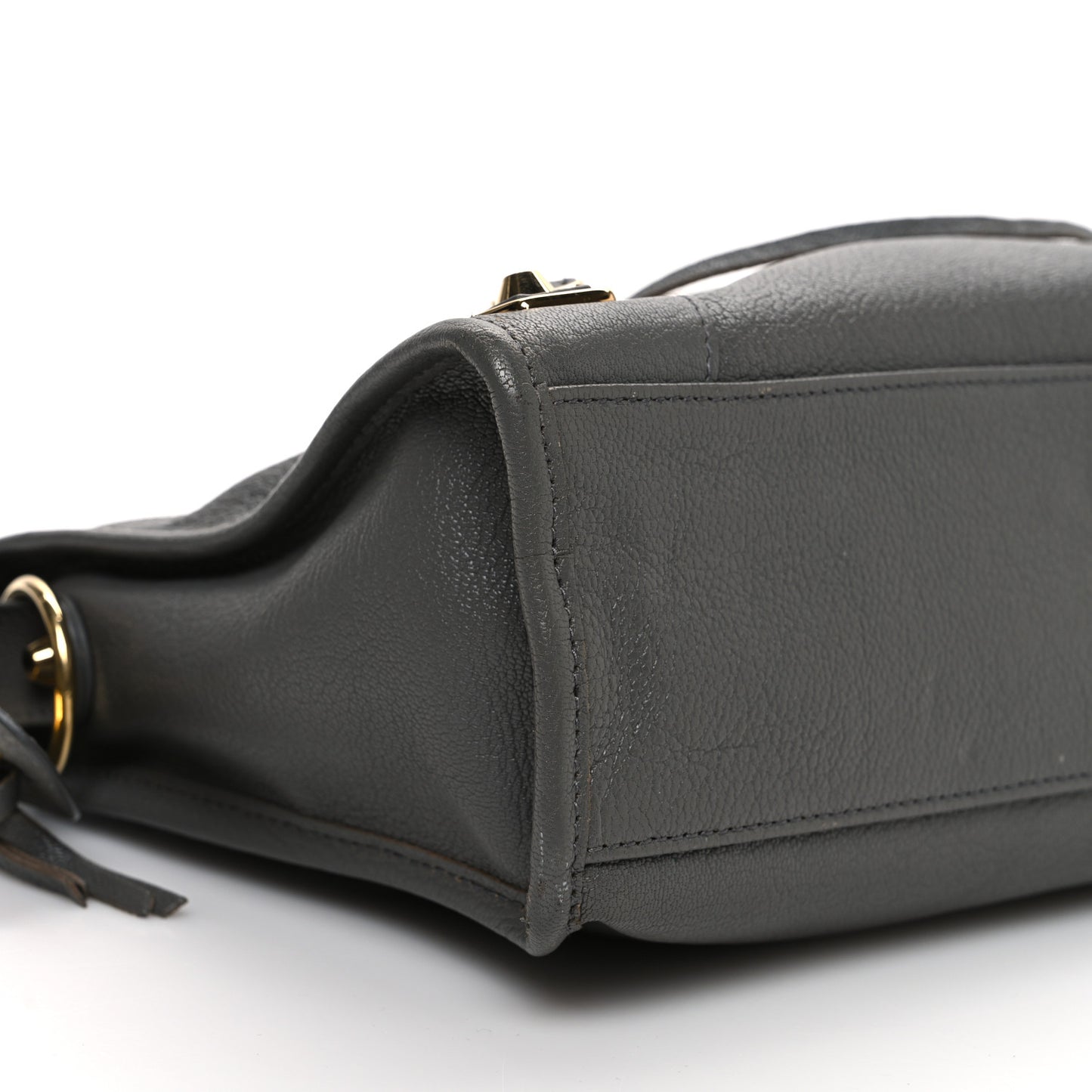 Chevre Gold Metallic Edge Hardware S City Gris Acier