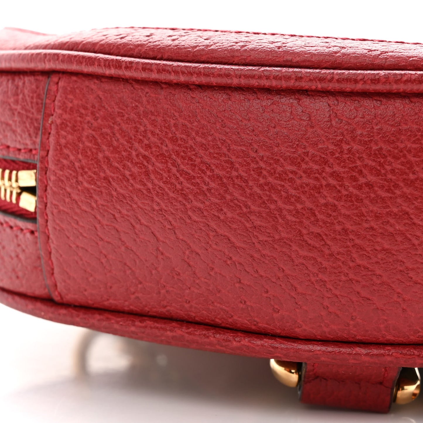 GG Supreme Monogram Web Flora Mini Ophidia Round Backpack Red