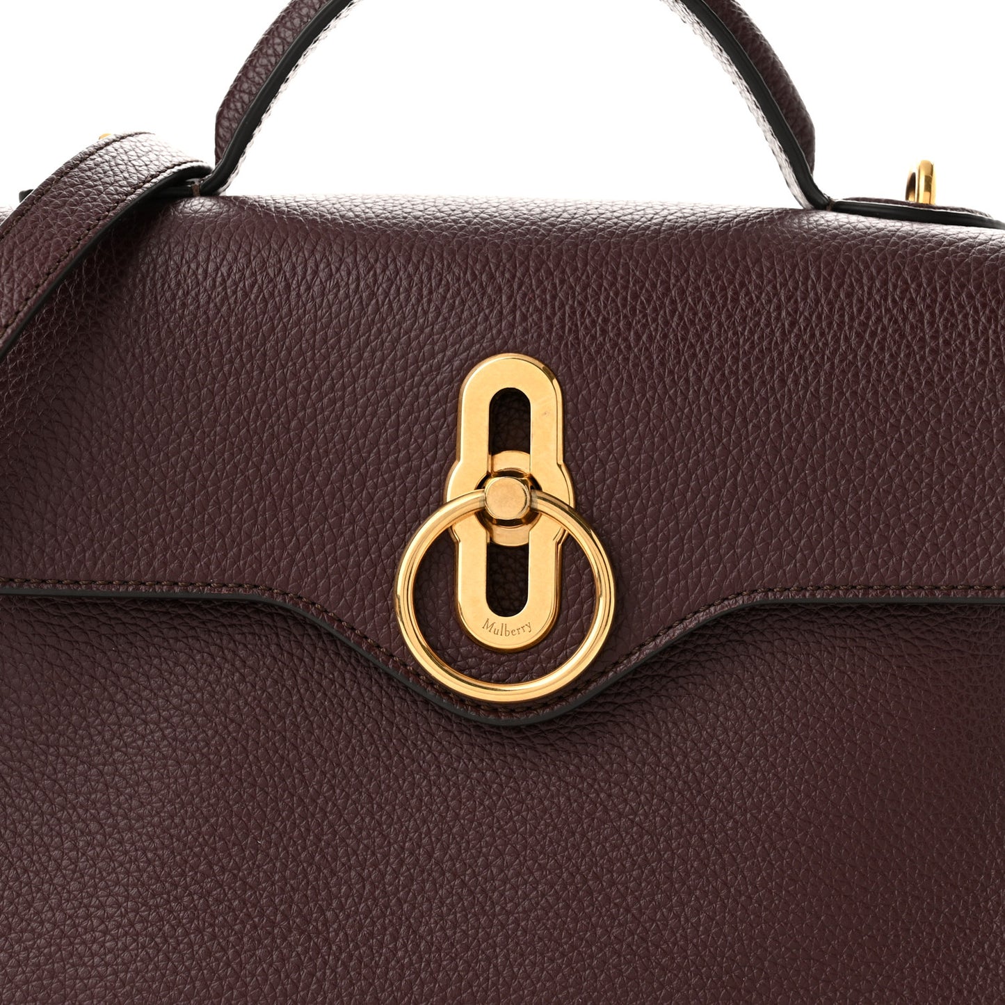 Small Classic Grain Calfskin Mini Seaton Oxblood