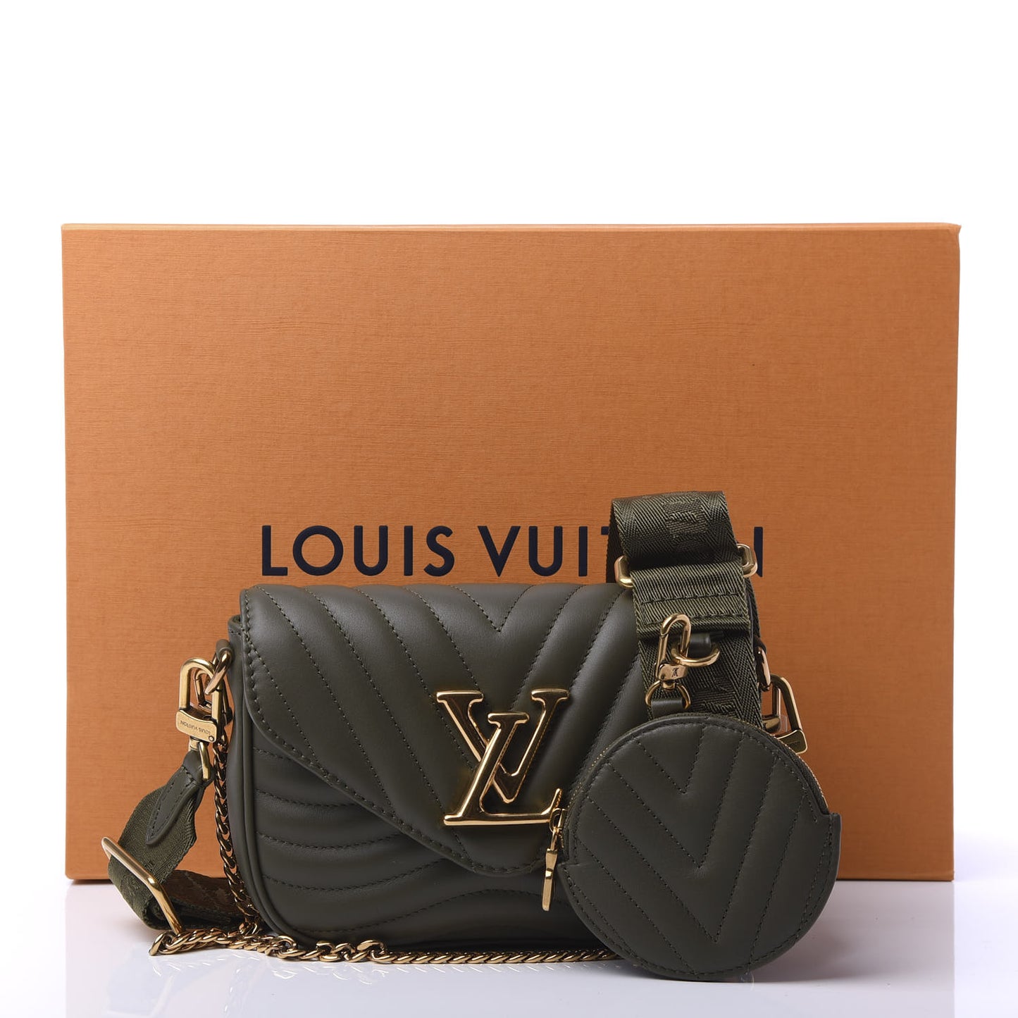 Calfskin New Wave Multi Pochette Kaki