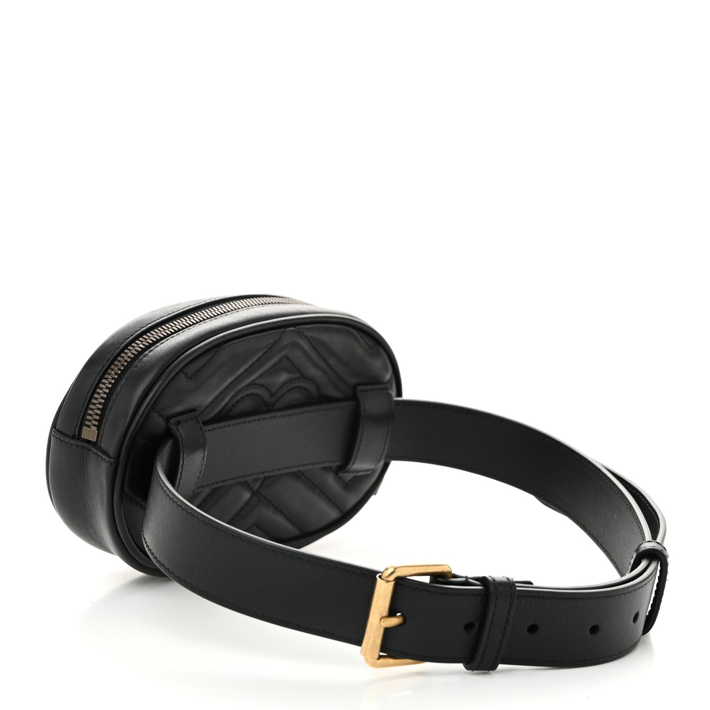 Calfskin Matelasse GG Marmont Belt Bag 75 30 Black