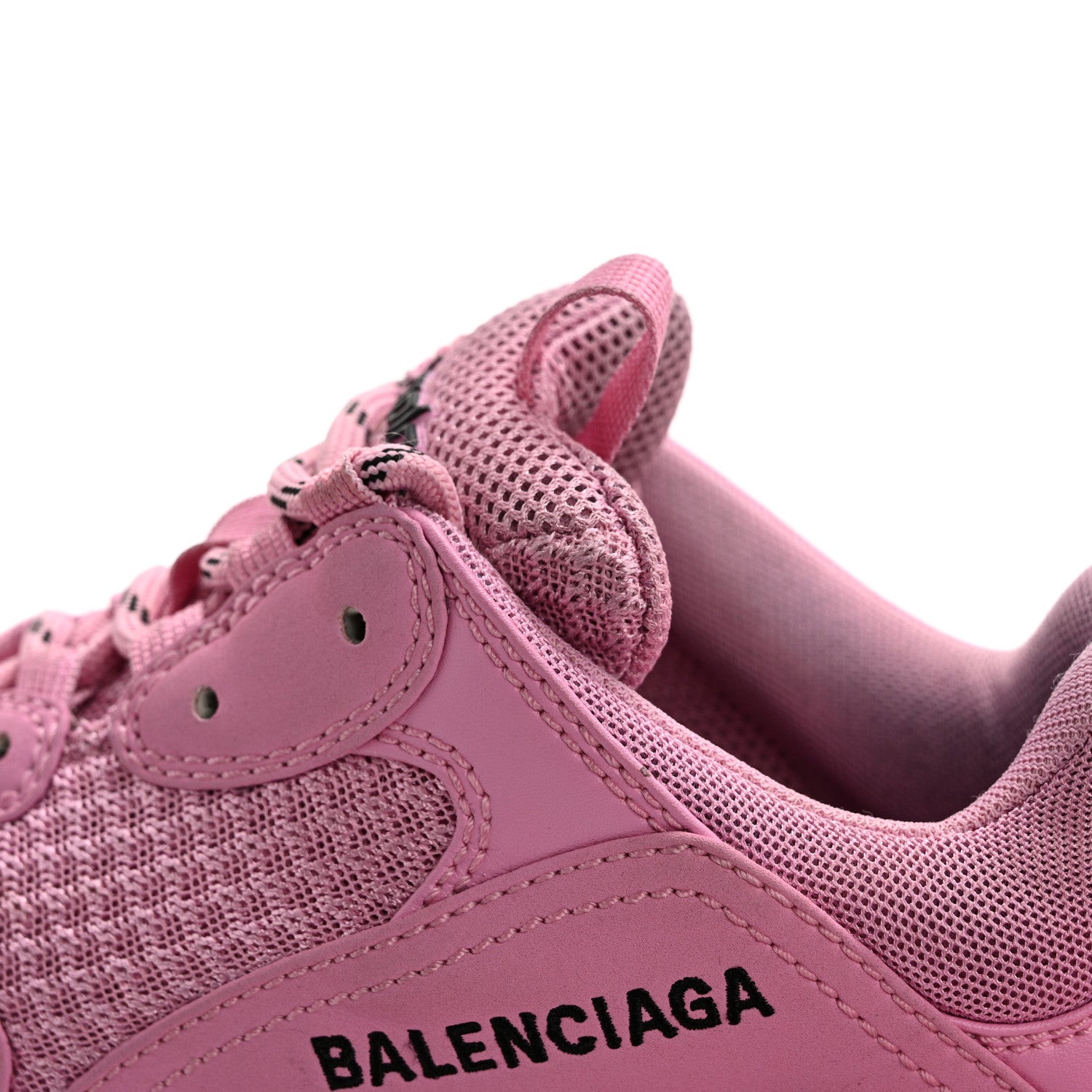Balenciaga Fabric Mesh Clear Sole Womens Triple S Sneakers 38 Pink 10 of 10