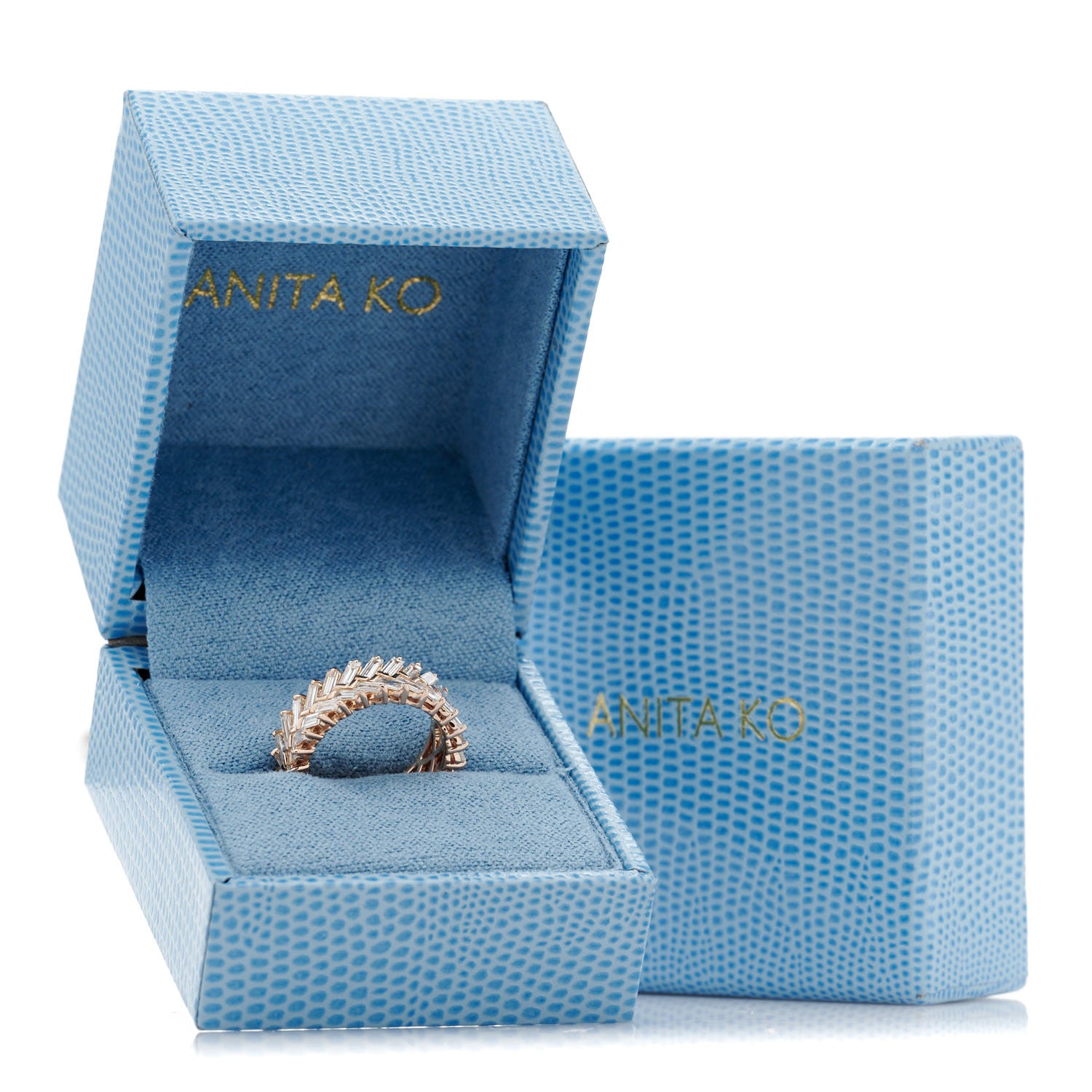 Anita Ko 18K Rose Gold Diamond Zipper Ring 49 5 4 of 4