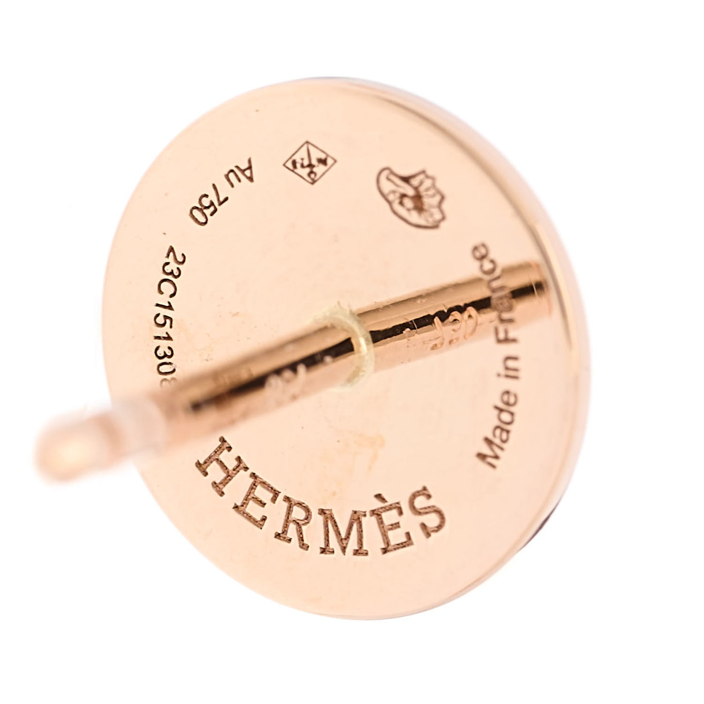 18K Rose Gold TPM Ex-Libris Stud Earrings