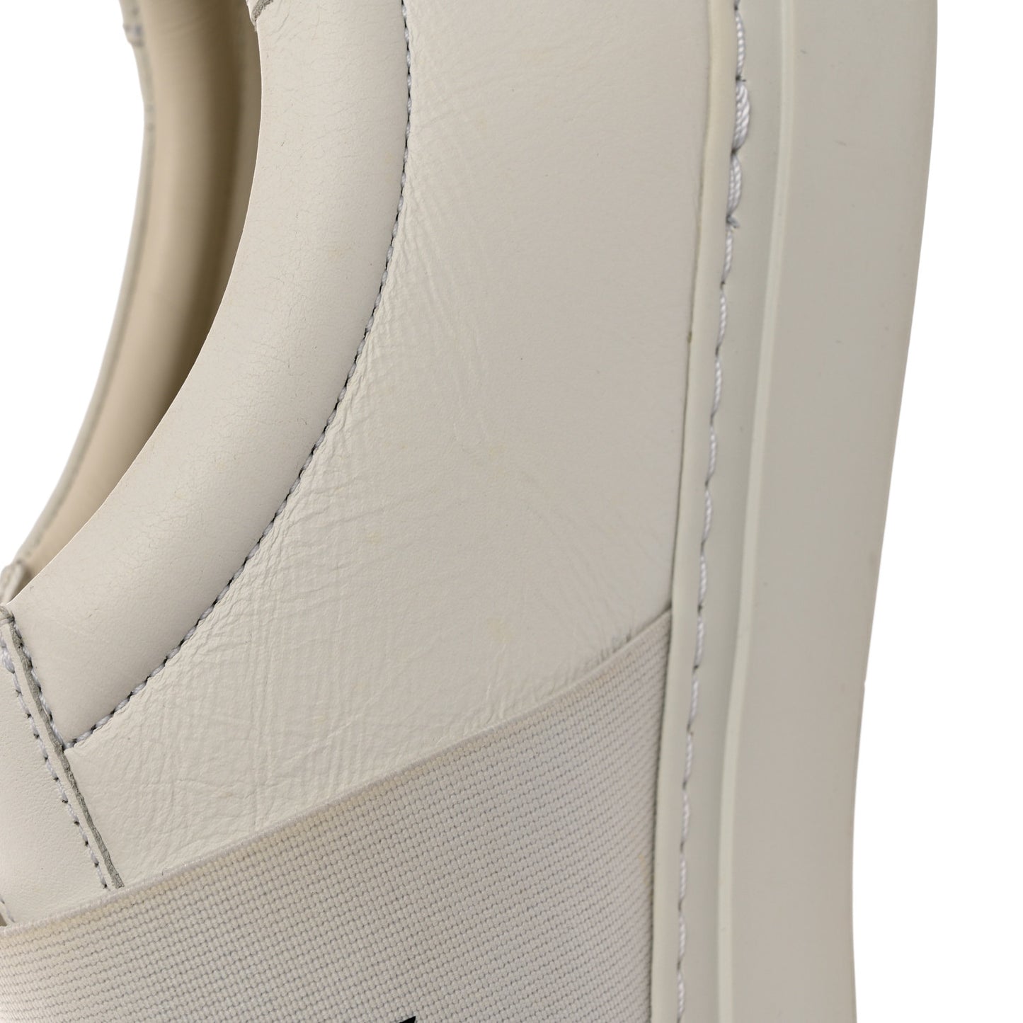 Calfskin Band Logo Womens Urban Street Sneakers 40 White