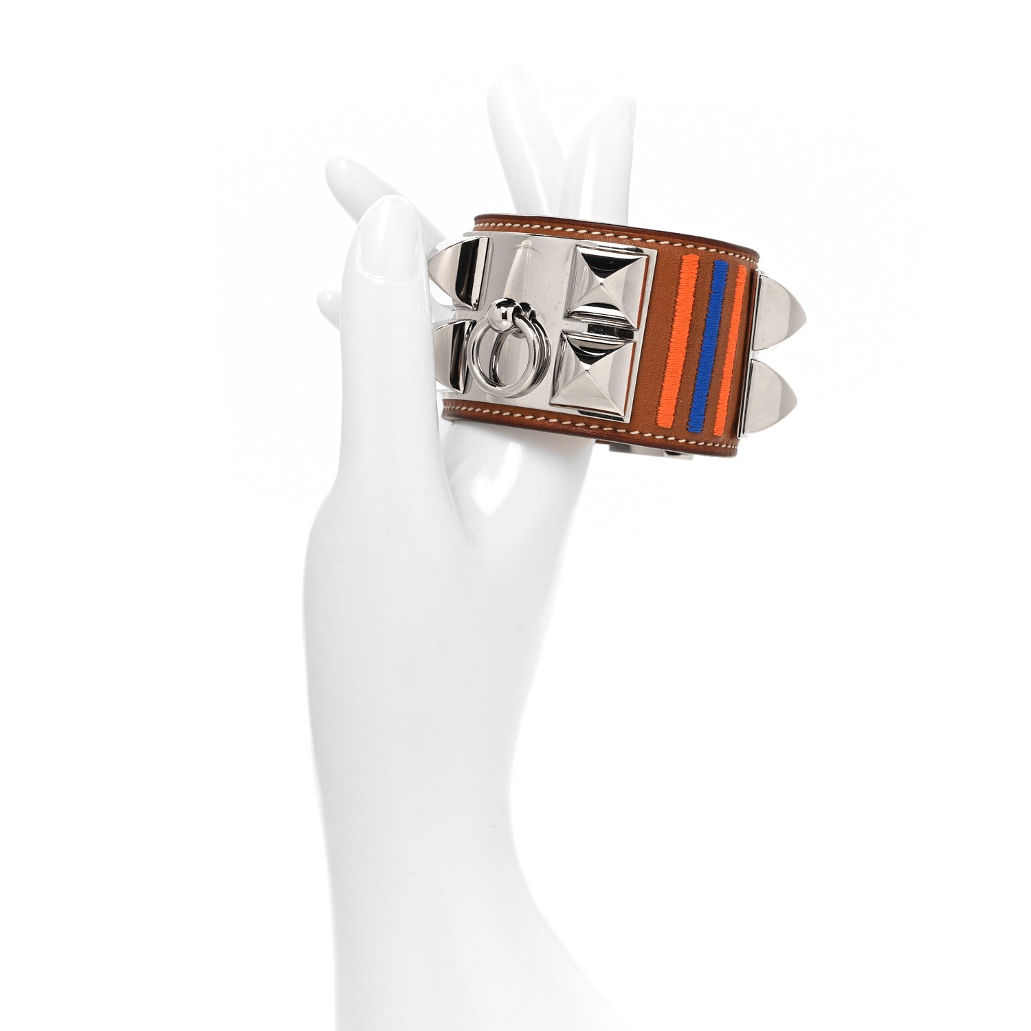 Hermes Barenia Collier de Chien CDC Rocabar Bracelet T2 Fauve 2 of 5