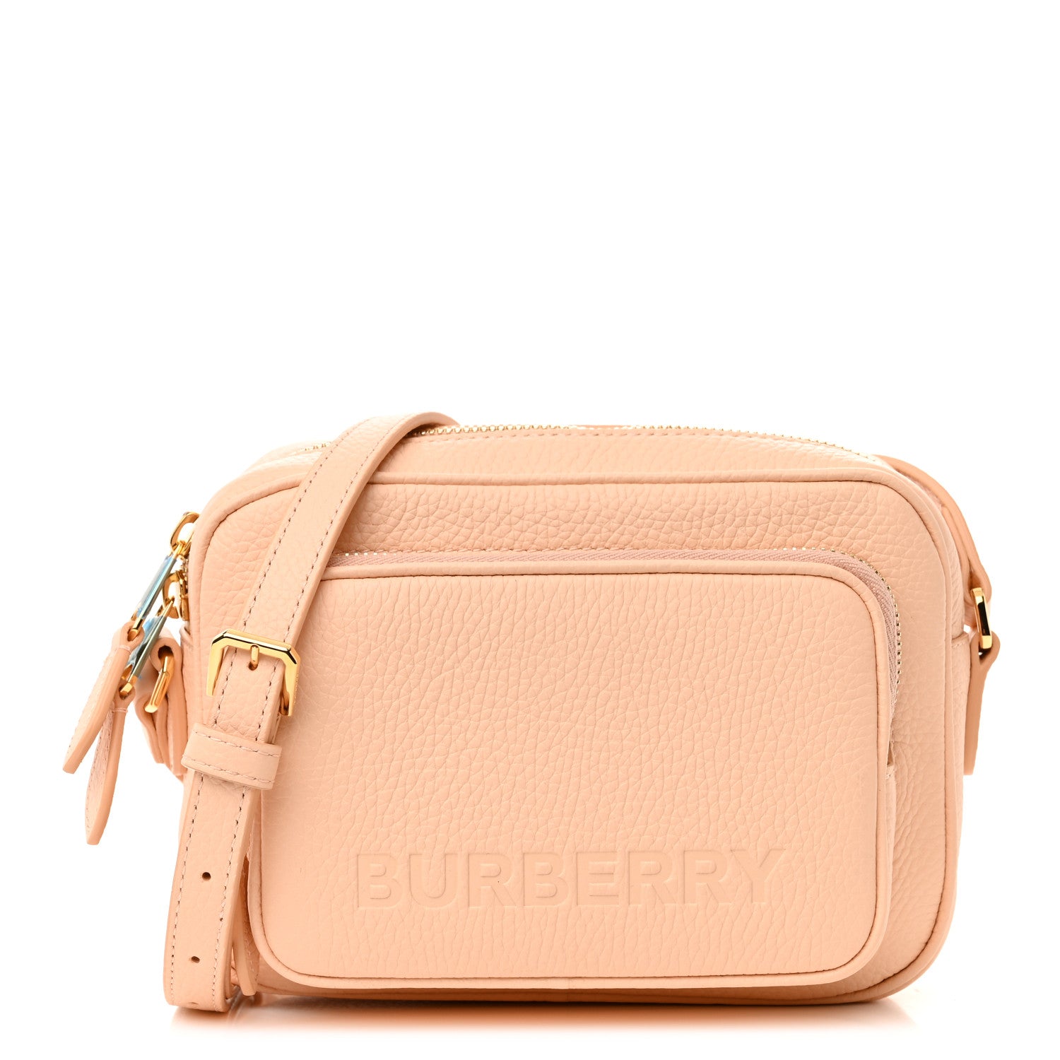 Burberry Grained Calfskin Small Camera Bag Peach Pink 1 of 9