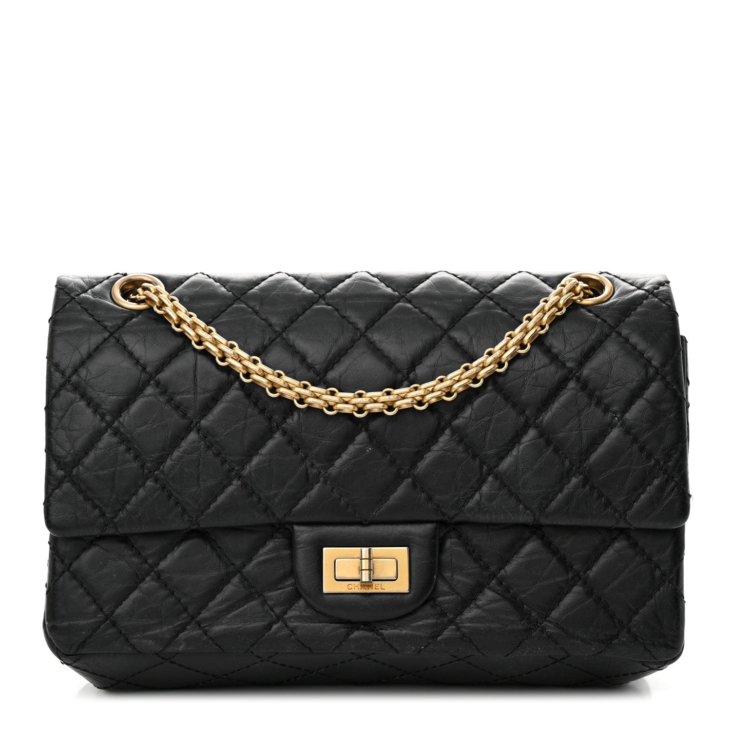 Chanel Aged Calfskin Quilted 2.55 Reissue 225 Flap Black 1 of 22