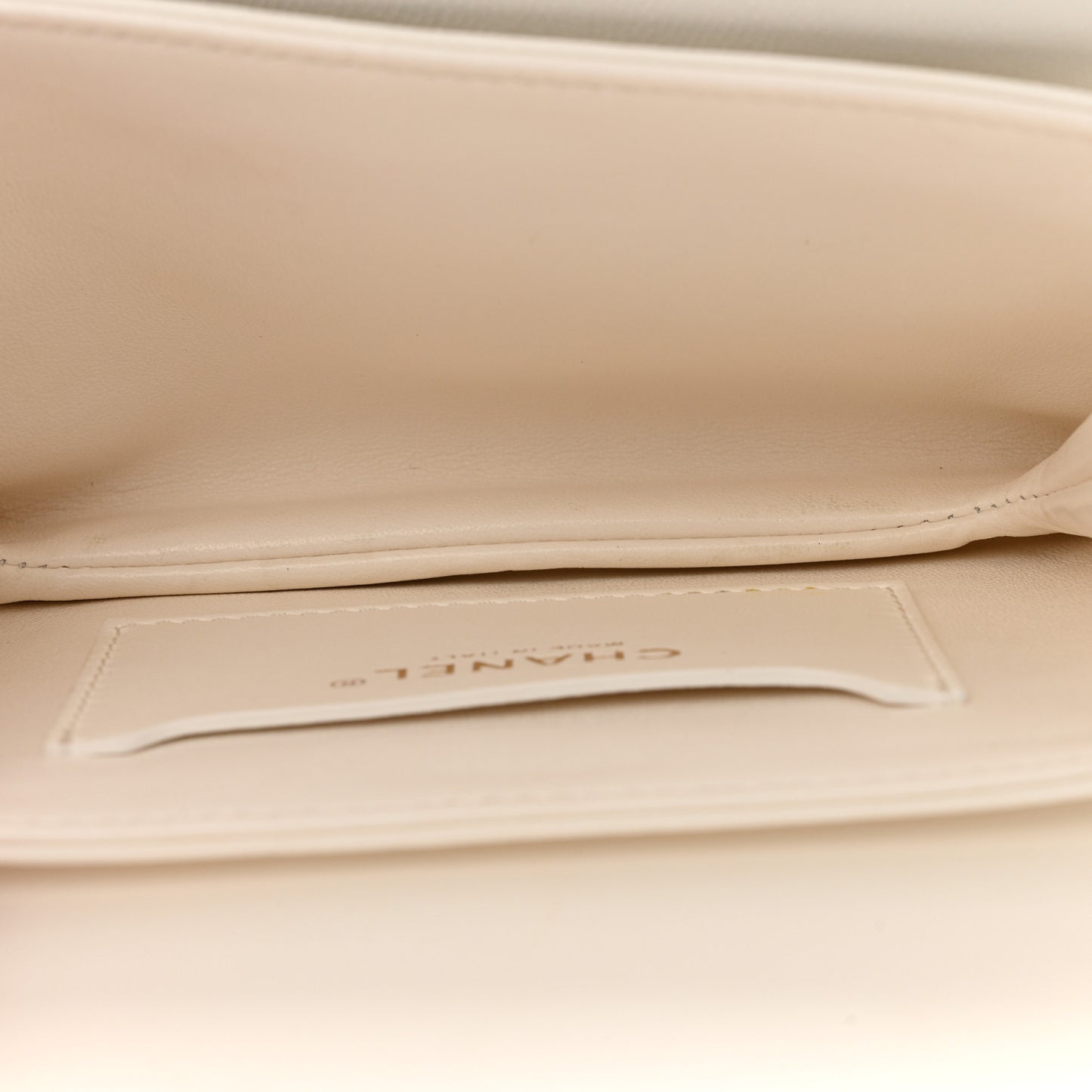 Caviar Quilted Mini Top Handle Flap White