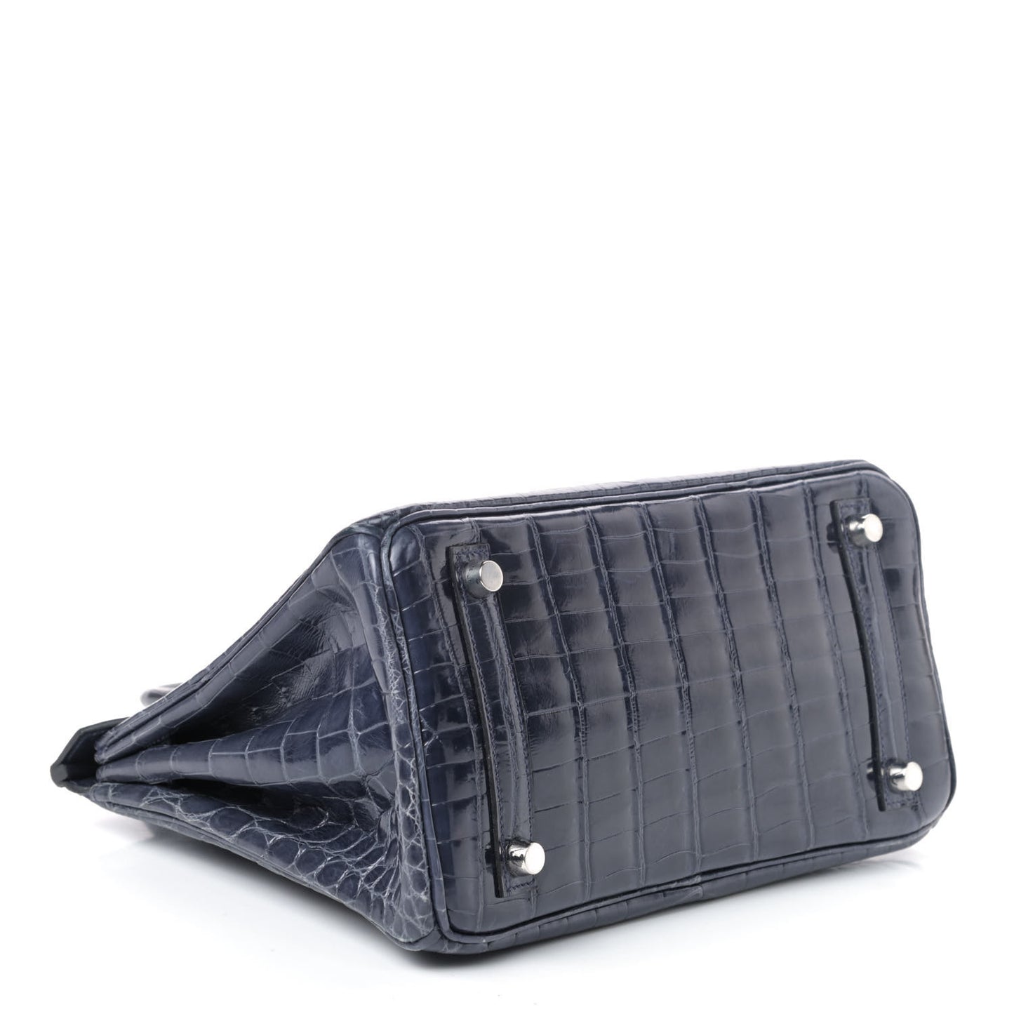 Shiny Niloticus Crocodile Birkin 25 Bleu Abysse