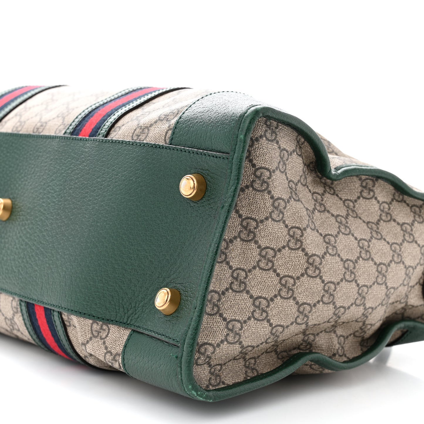 Soft GG Supreme Monogram Neo VintageWeb Skull Medium Duffle Bag Beige New Acero Green