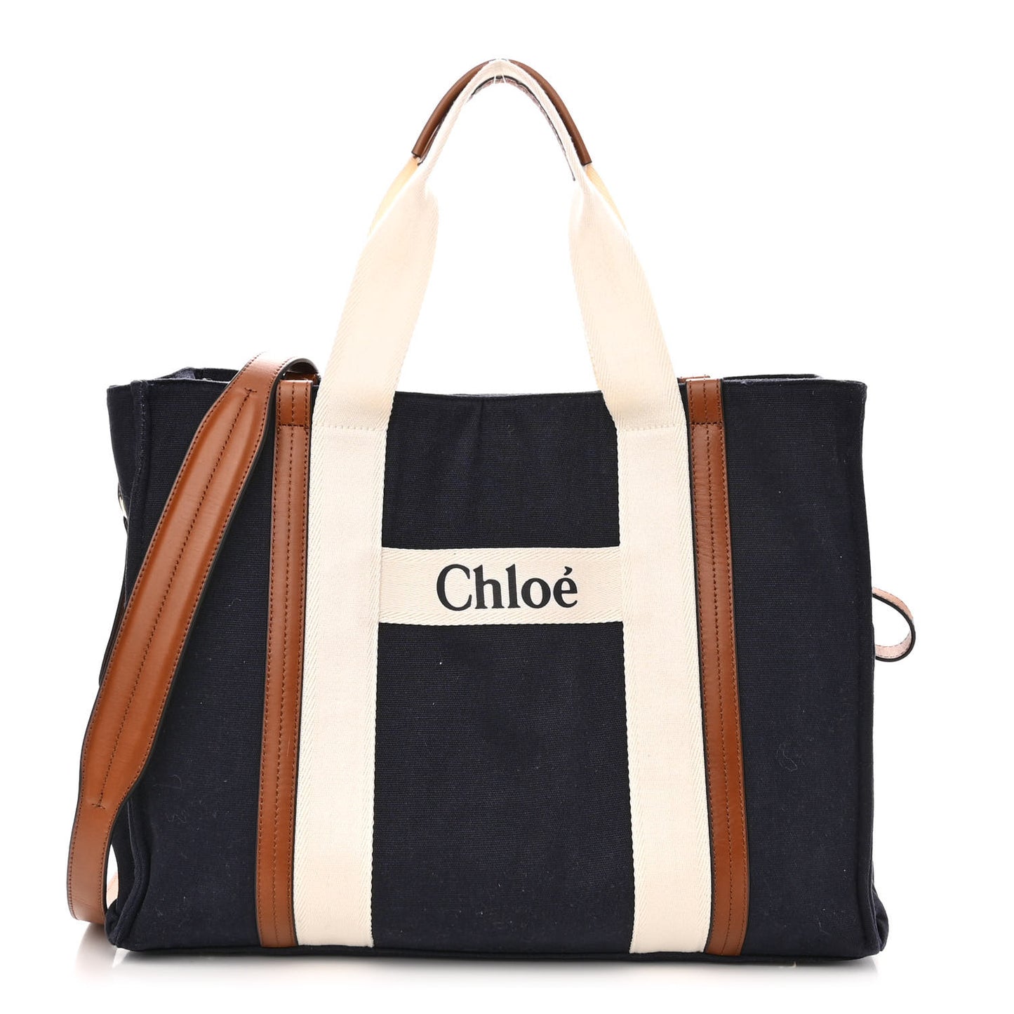 Cotton Calfskin Changing Bag Navy