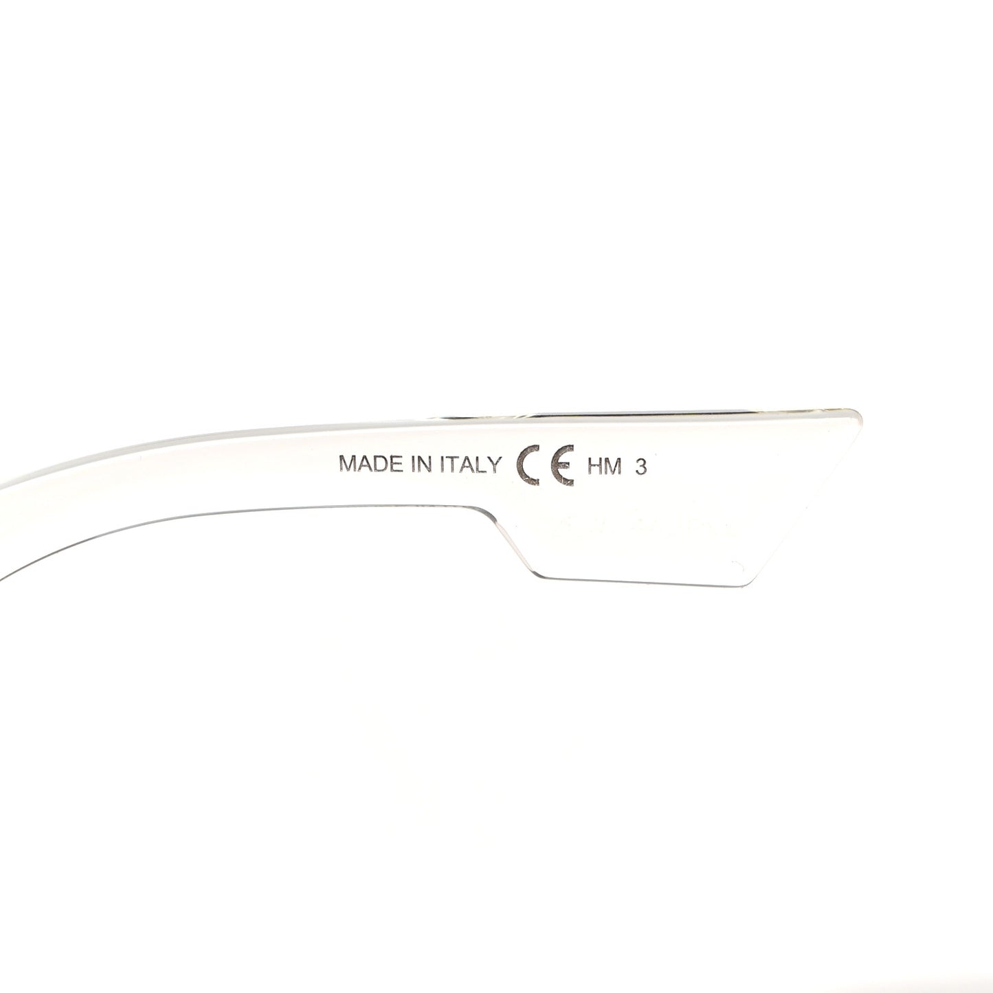 Acetate Oblique Oval Sunglasses Transparent