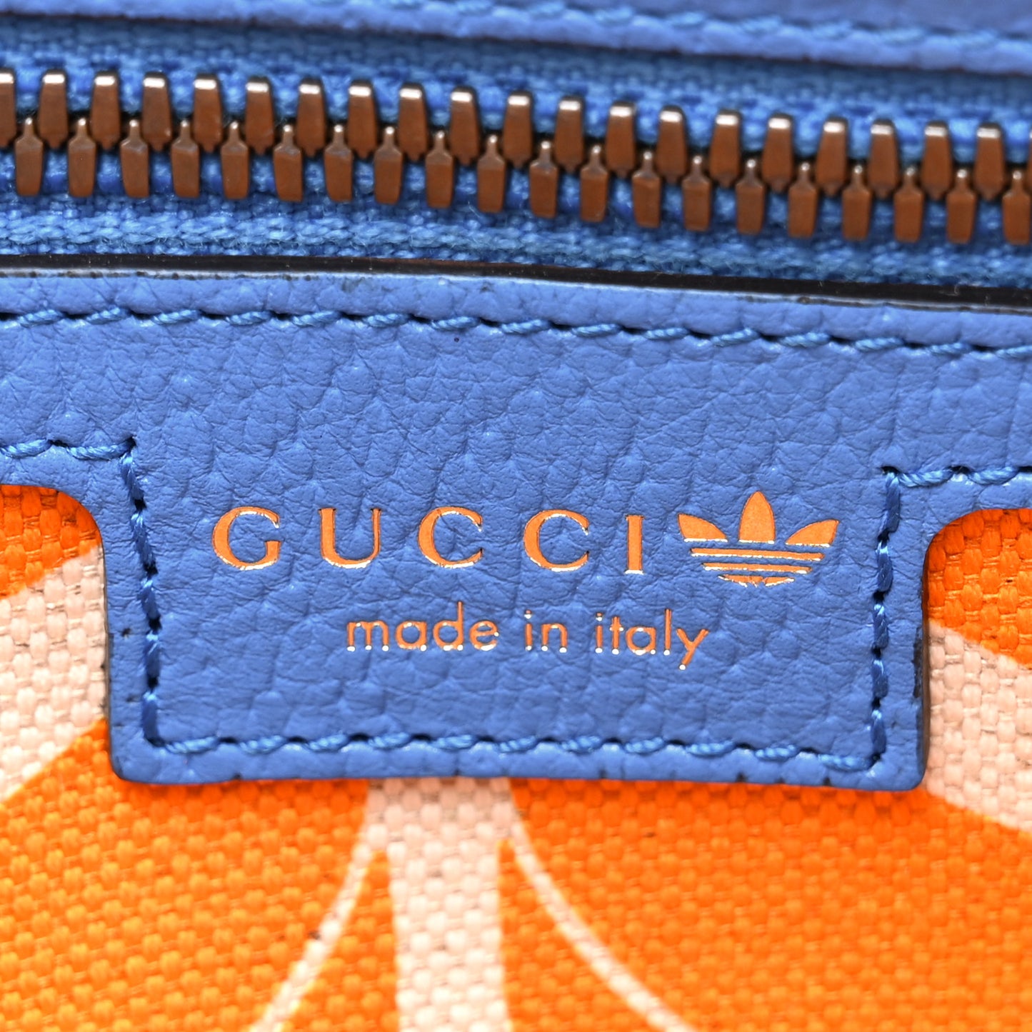 X ADIDAS Textured Dollar Calfskin Belt Bag Blue