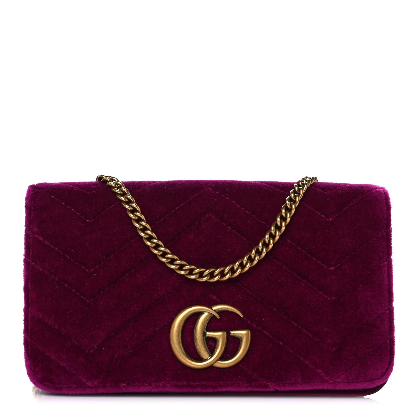 Velvet Matelasse GG Marmont Mini Bag Fuchsia Violet Cyclamen