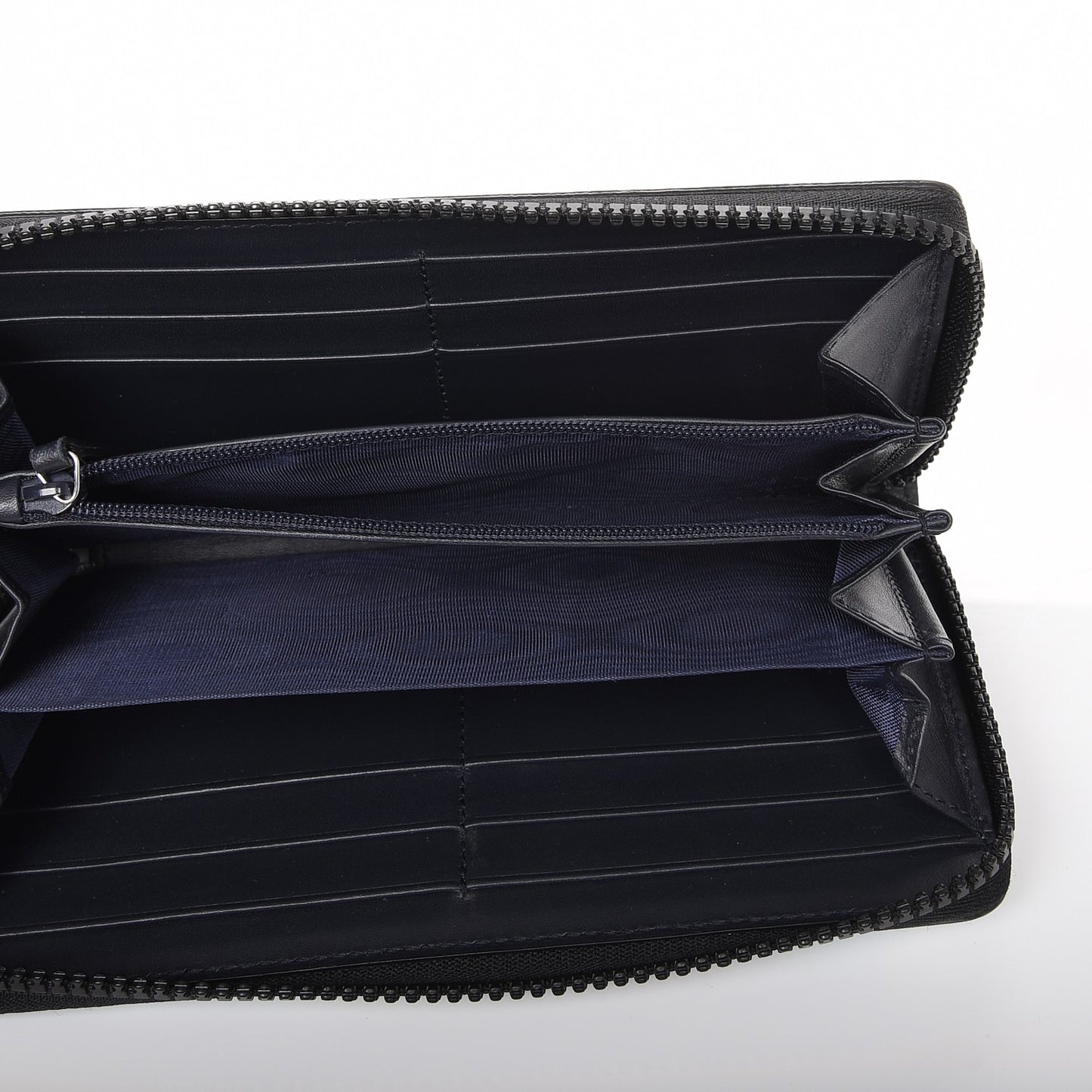 GG Supreme Monogram Blooms Zip Around Wallet Blue