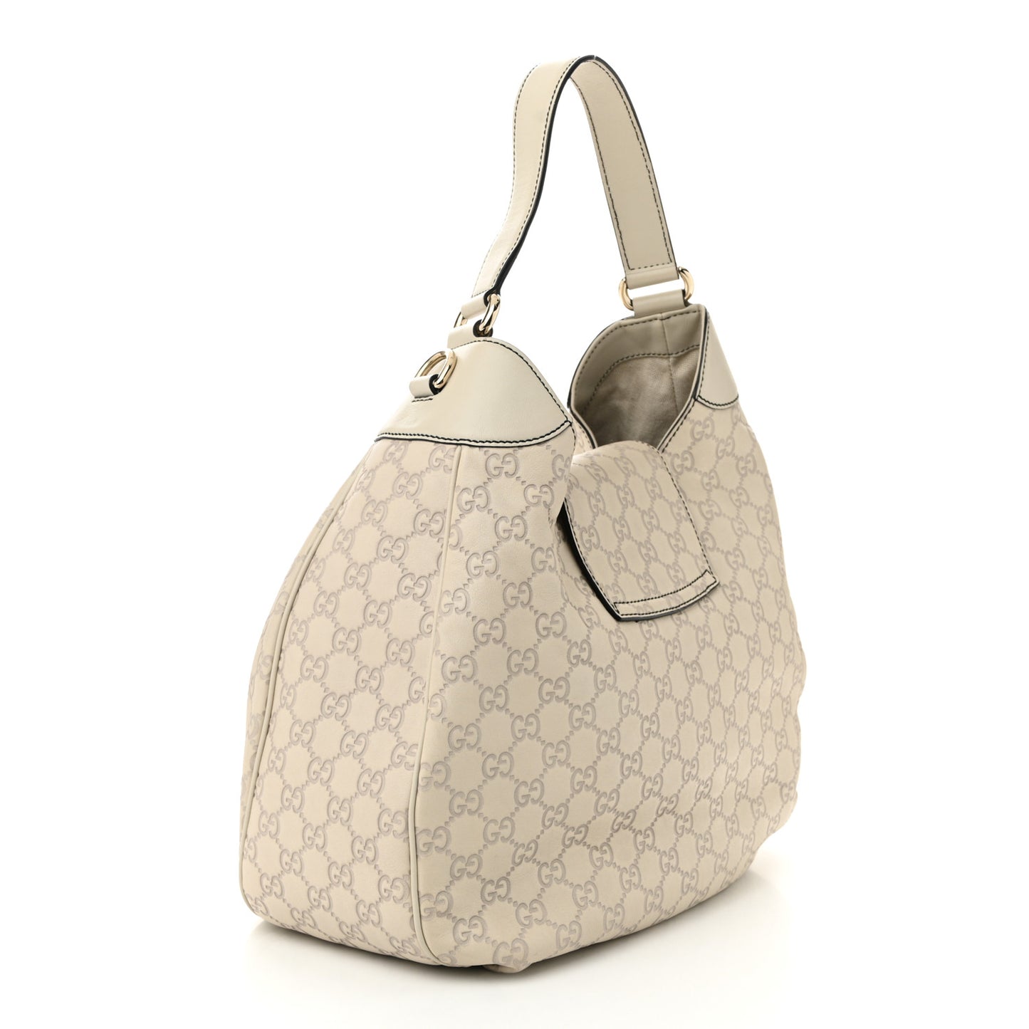 Guccissima Signature Medium Emily Hobo Mystic White