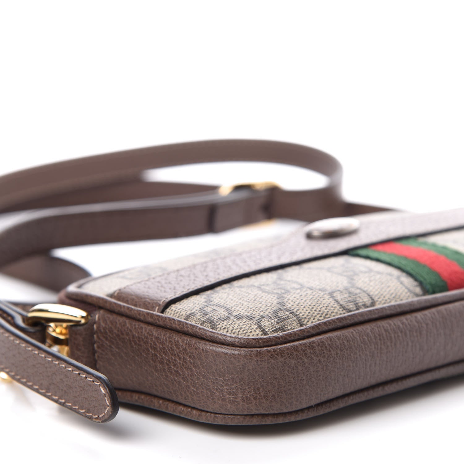 Gucci GG Supreme Monogram Web Mini Ophidia GG Bag Brown 6 of 8