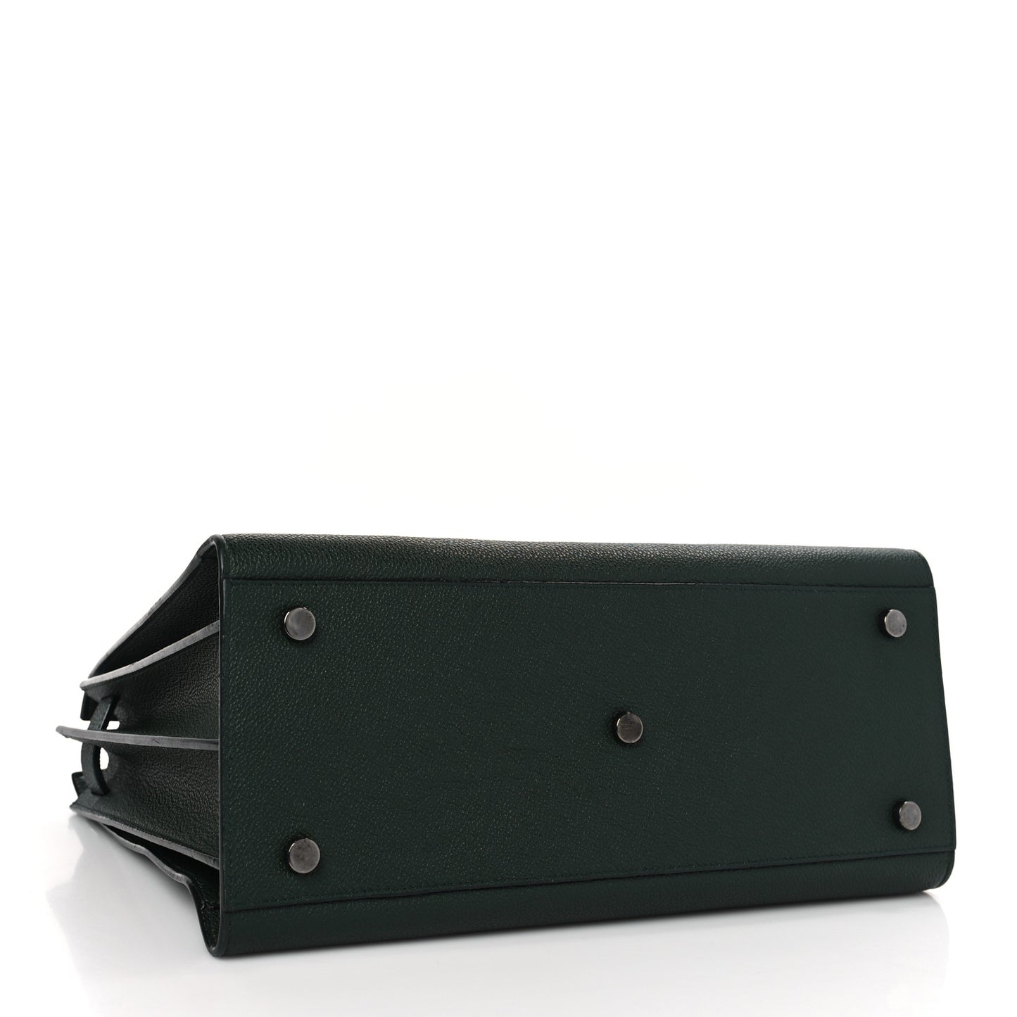 Grained Calfskin Small Sac De Jour Green