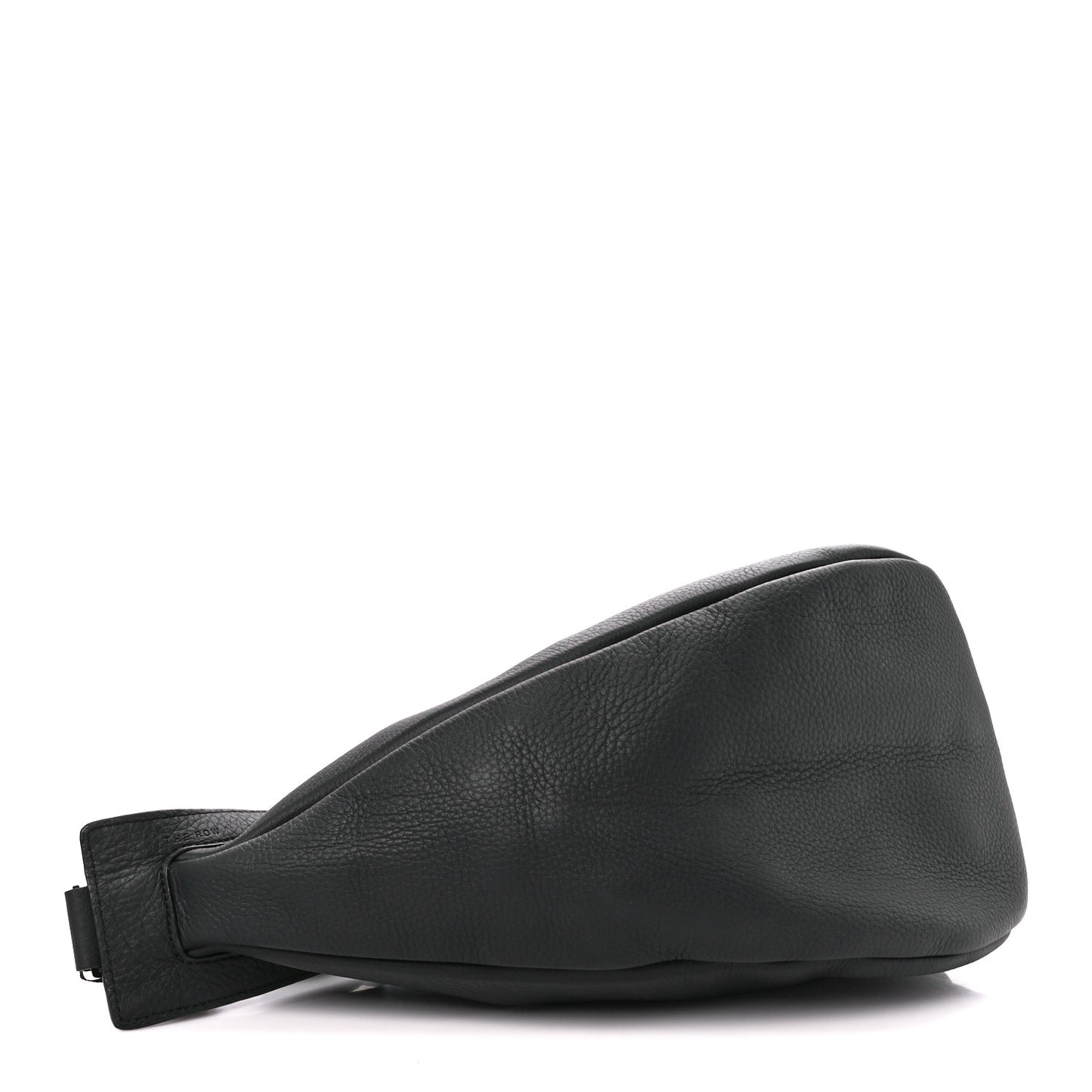 Grained Calfskin Large Slouchy Banana Bag Black