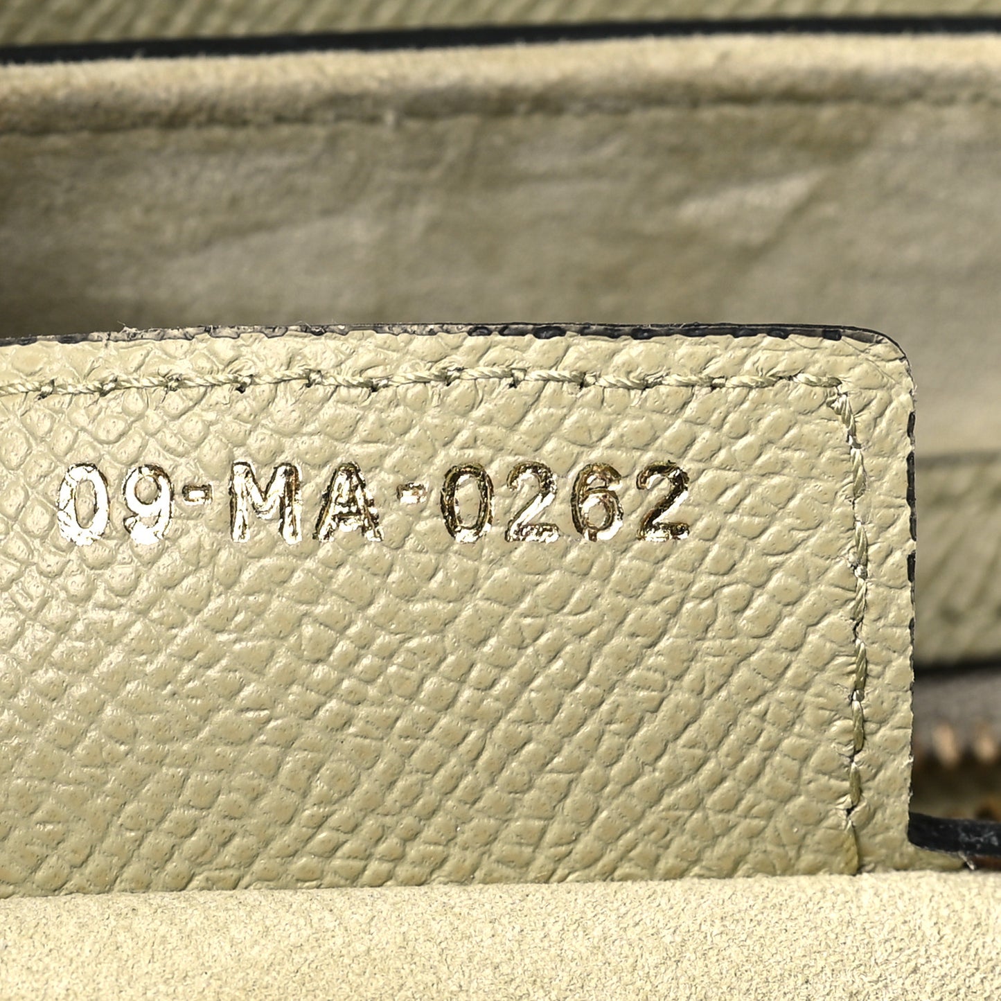 Grained Calfskin Saddle Bag With Strap Sage