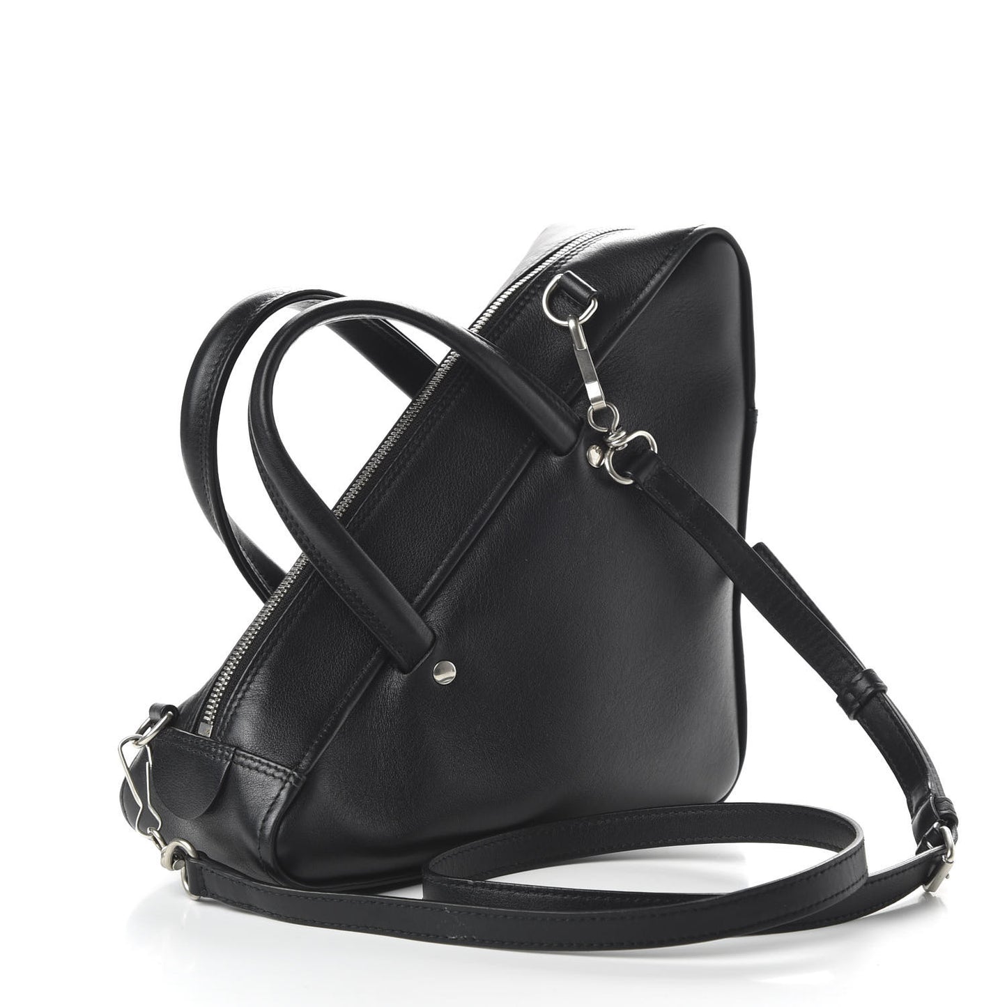 Calfskin S Triangle Duffle Black
