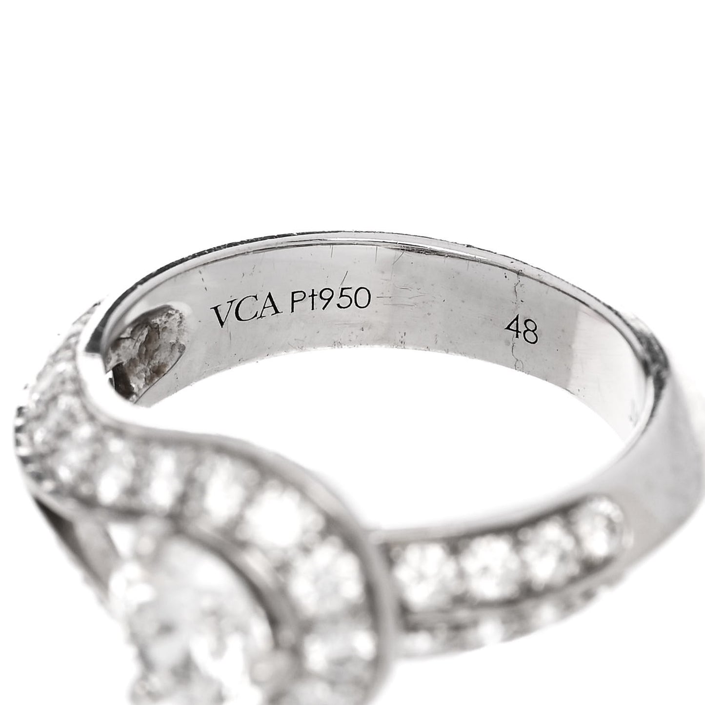 Platinum Diamond .70ct Couture Solitaire Ring 48 4.5