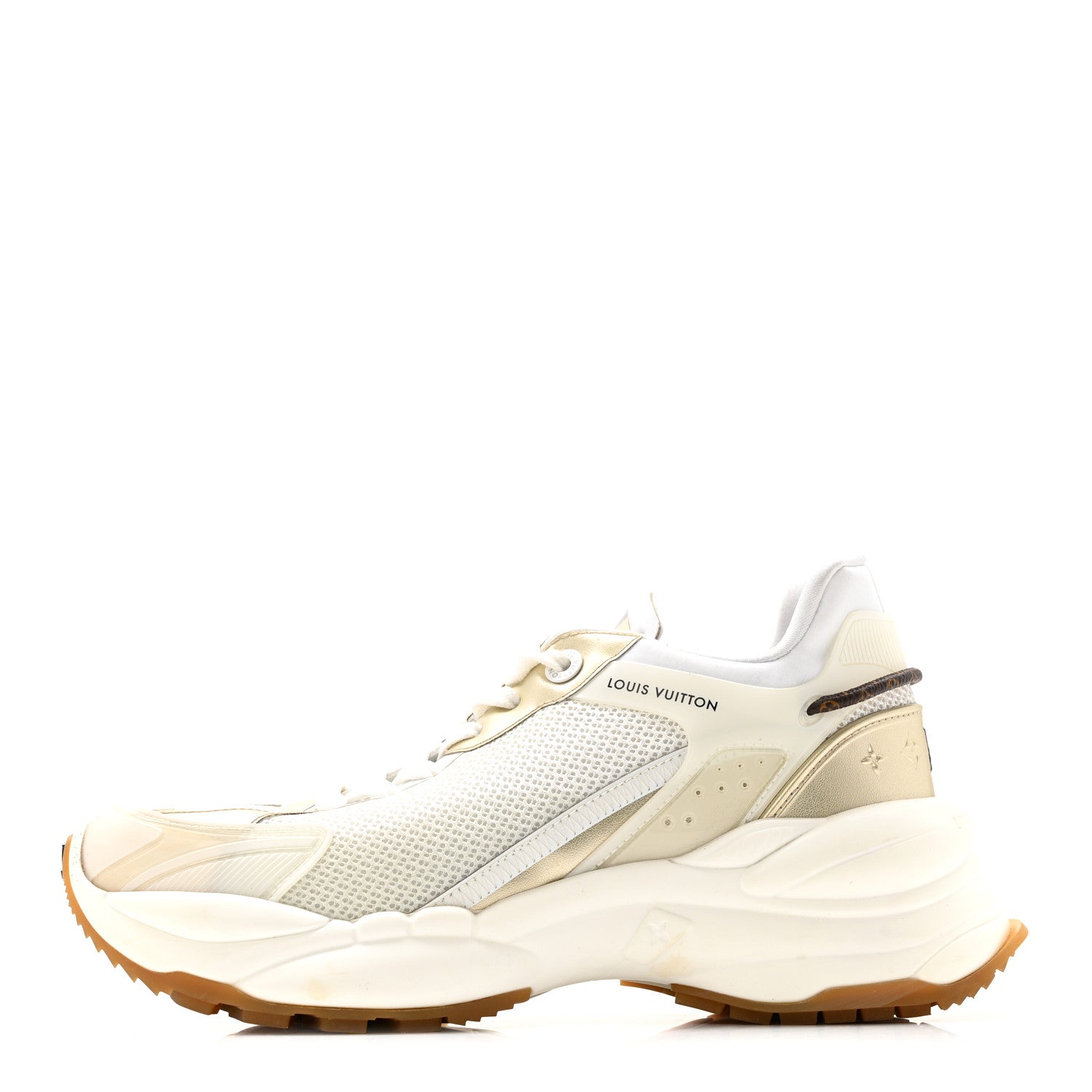 Louis Vuitton Monogram Calfskin Run 55 Sneakers 40 White 1811563