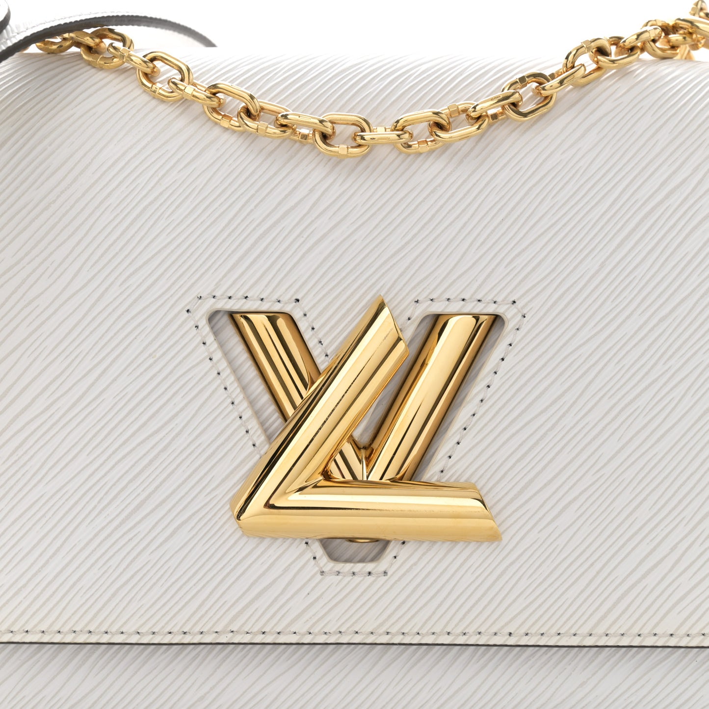 Epi Twist Shoulder Bag MM White