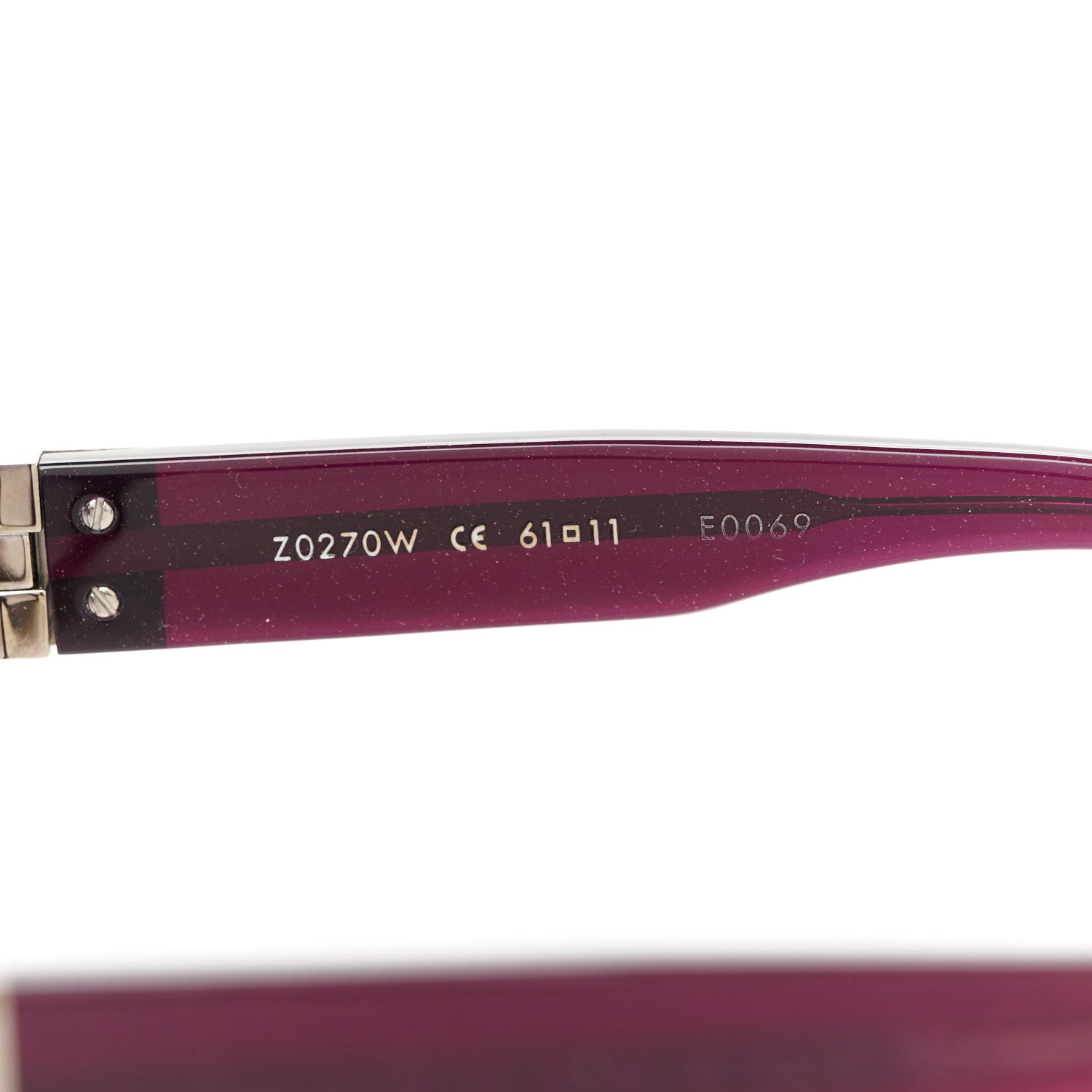 Louis Vuitton Acetate Oversized Sunglasses Z0270W Purple Glitter 6 of 9