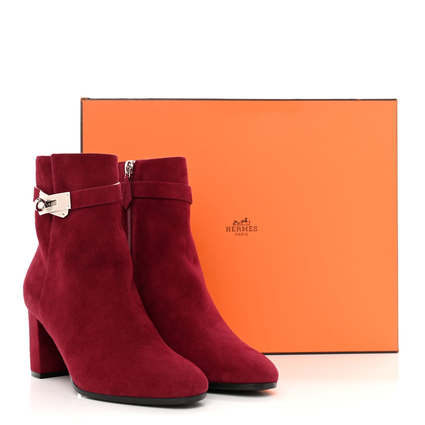 Suede Goatskin Saint Germain Ankle Boots 36.5 Rouge Tibetain