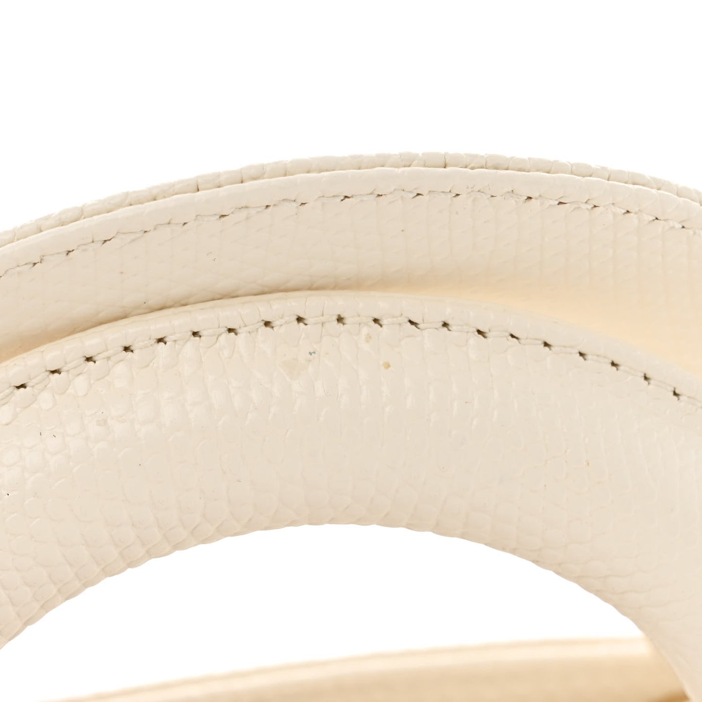 Lizard Mini Lady Dior White
