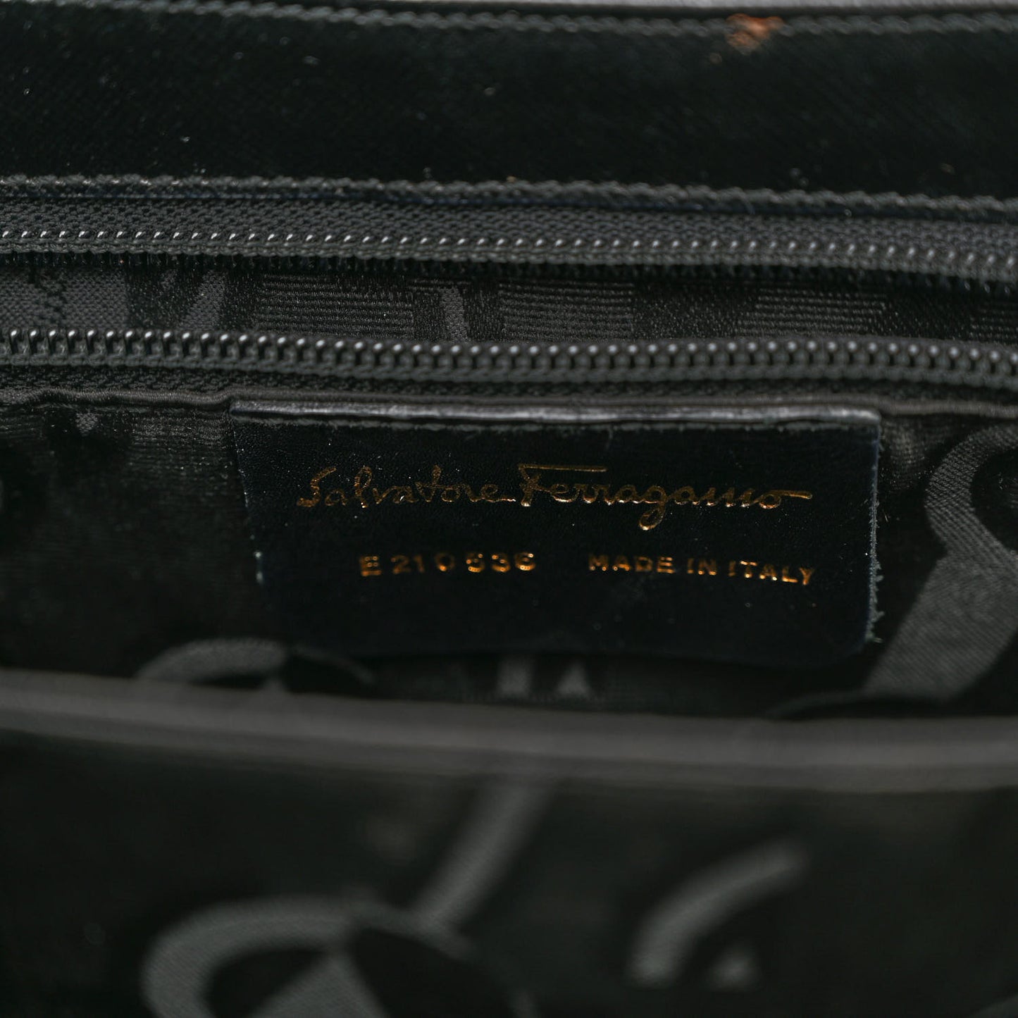 Hammered Calfskin Medium Iconic Top Handle Bag Black