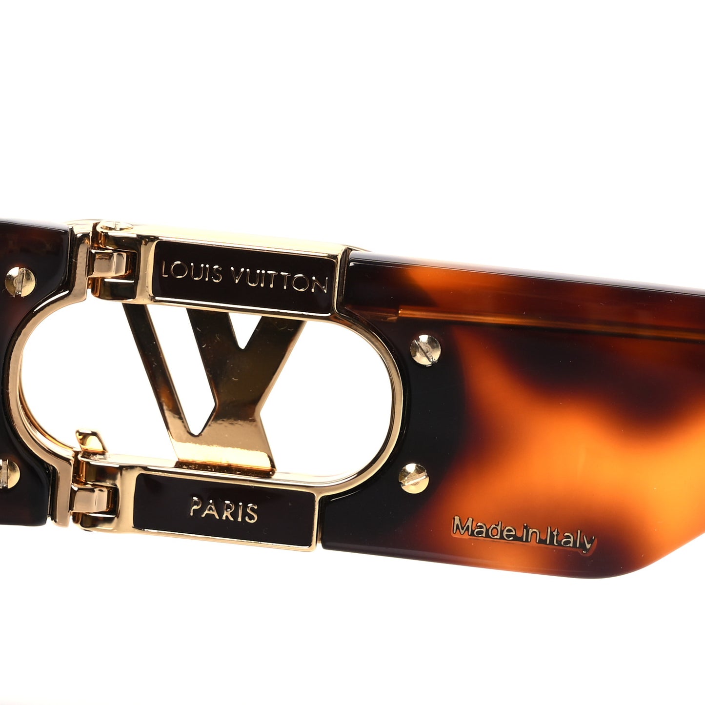 Acetate LV Link Square Sunglasses Z1479E Dark Tortoise
