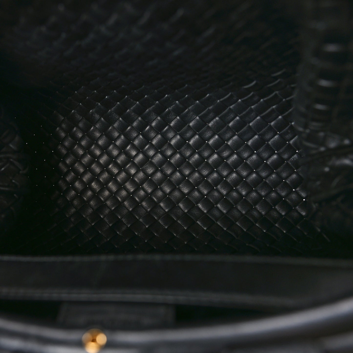 Nappa Intrecciato Small Padded The Handle Black