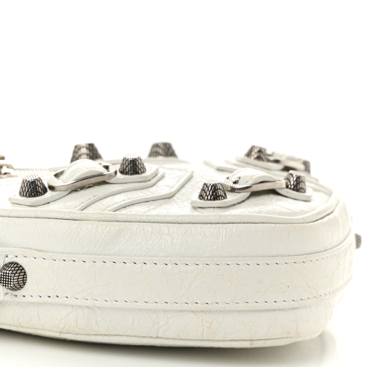 Agneau Arena Mini Le Cagole Heart Bag Optic White