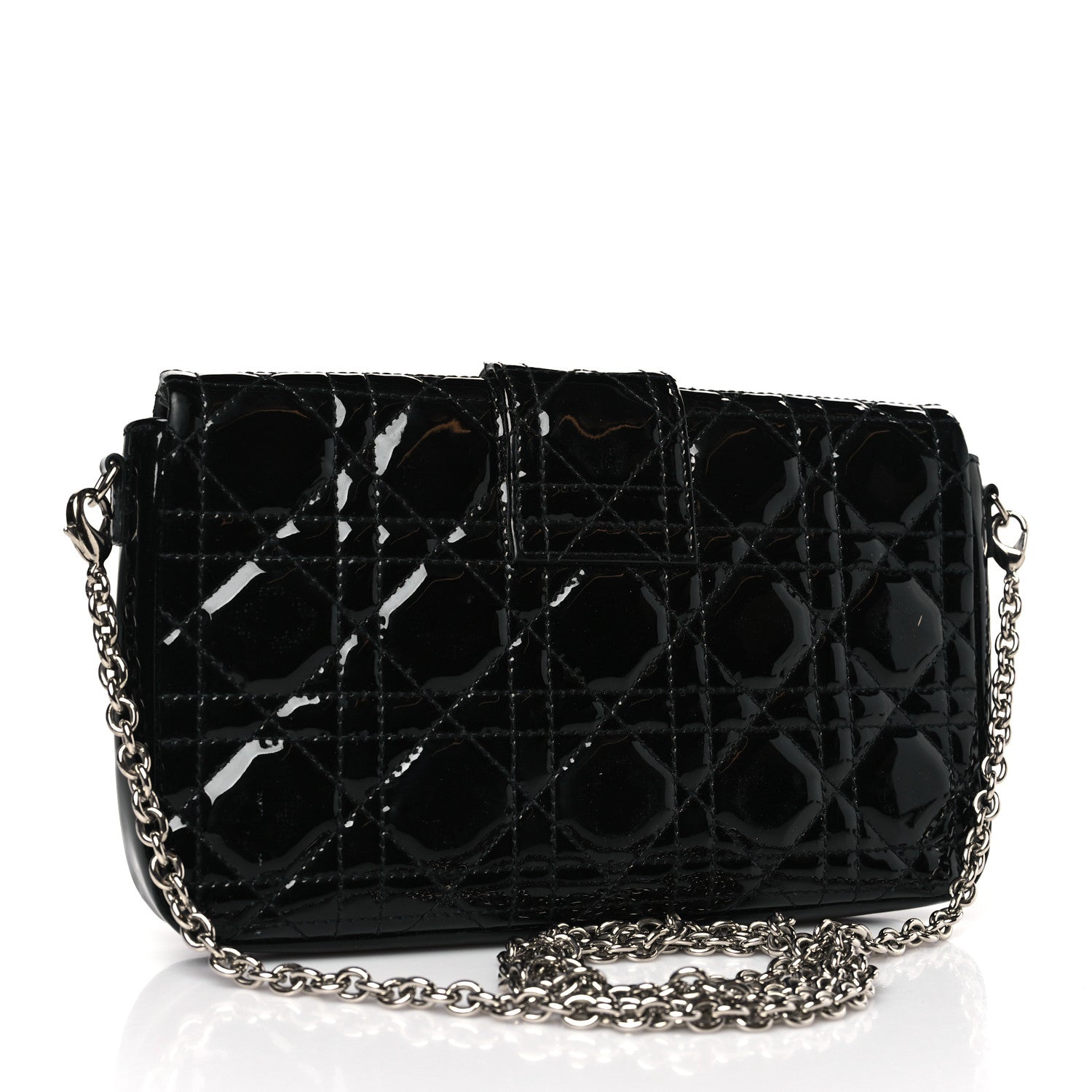 Christian Dior Patent Cannage New Lock Pouch Black 3 of 8