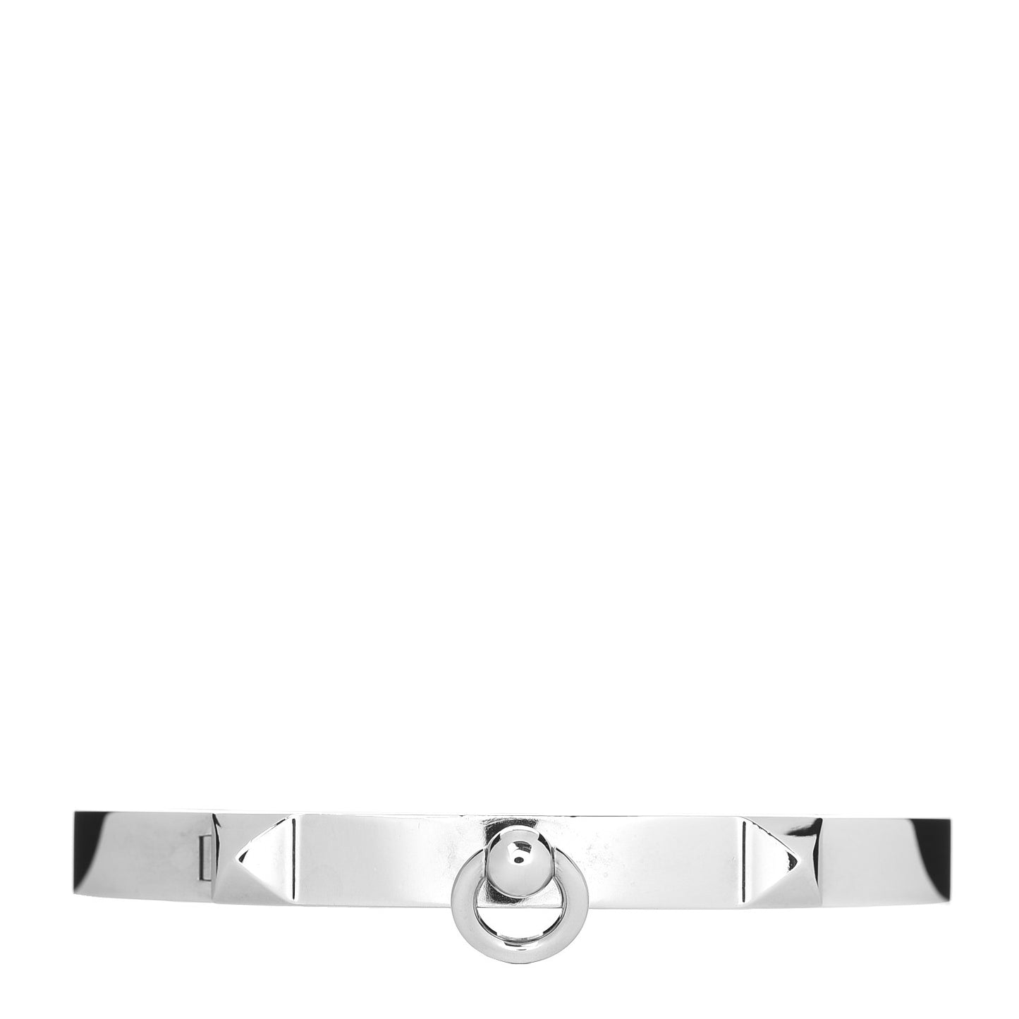 18K White Gold PM Collier De Chien Bracelet SH