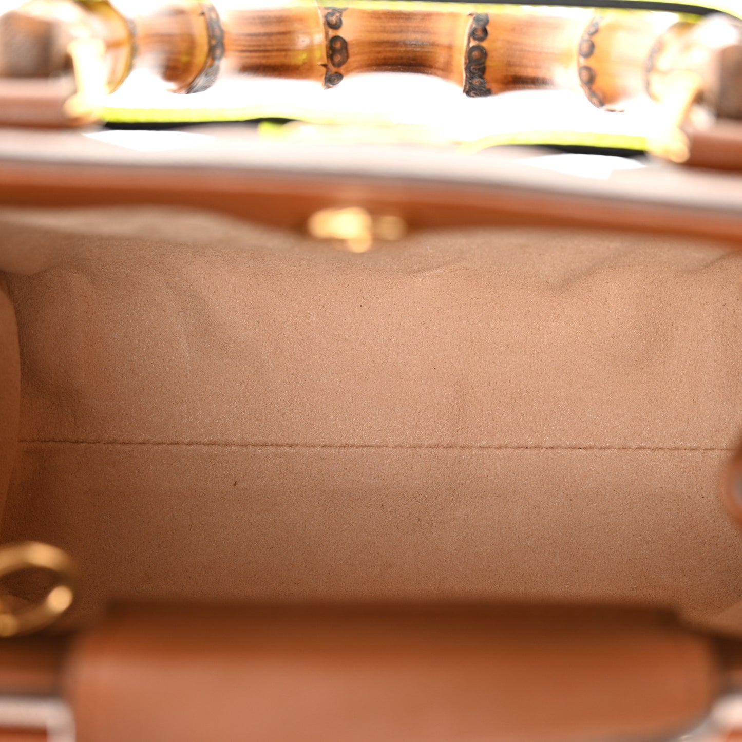 Wonka Grain Calfskin Mini Diana Tote Bag Cuir Yellow Fluo