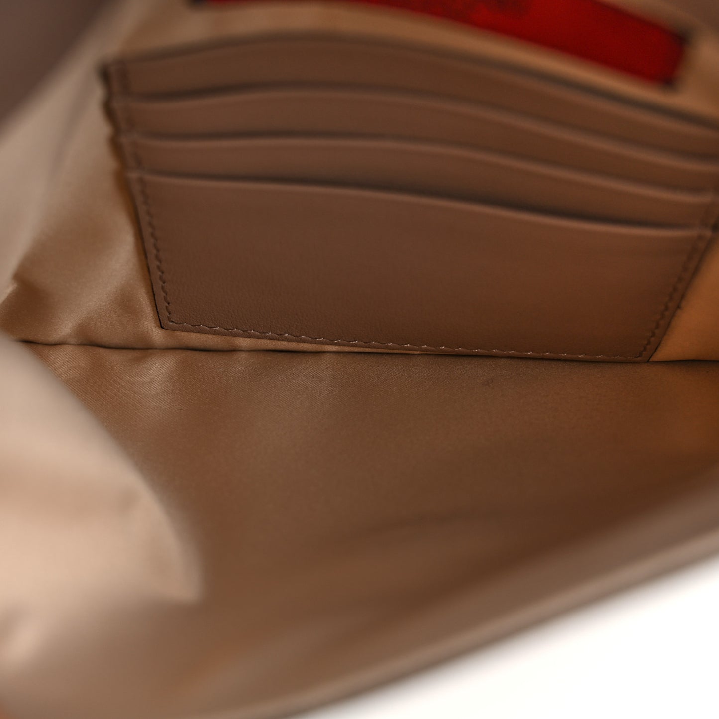 Vitello Medium Rockstud Envelope Flat Wristlet Pouch Poudre