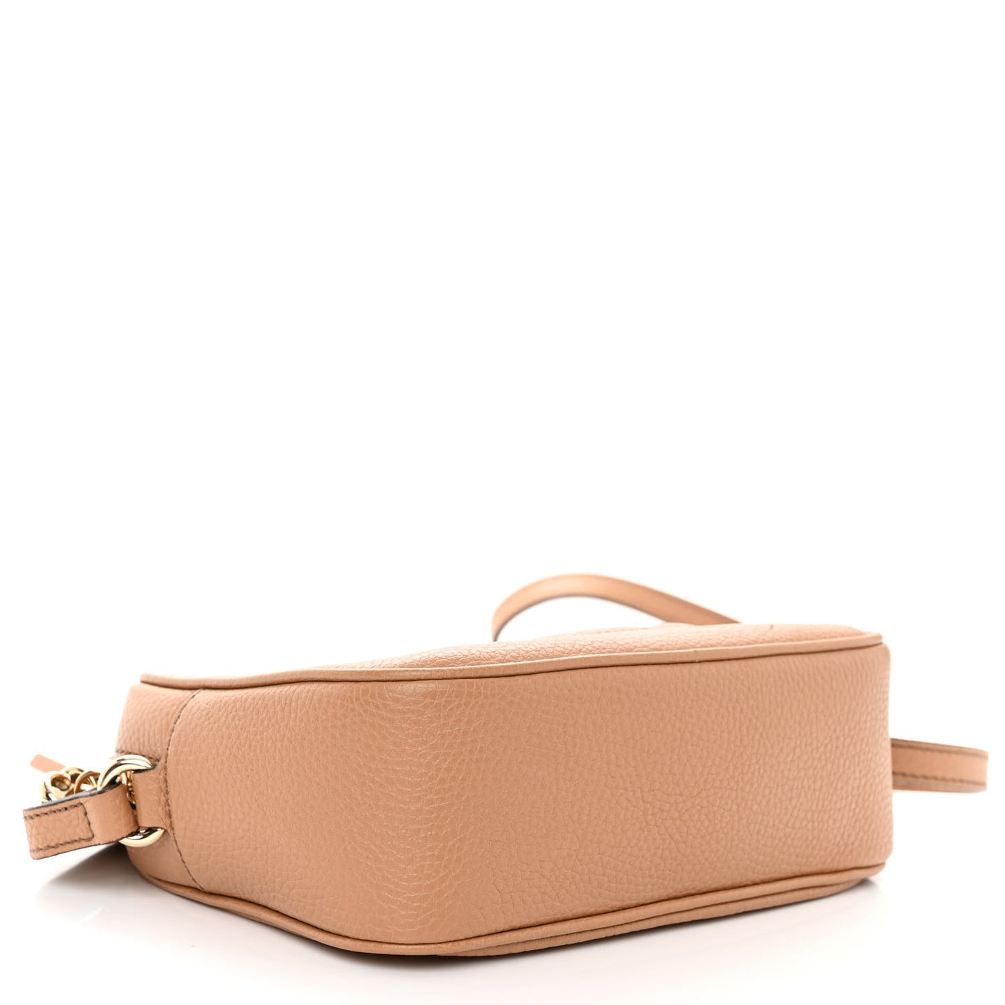 Pebbled Calfskin Small Soho Disco Bag Camelia